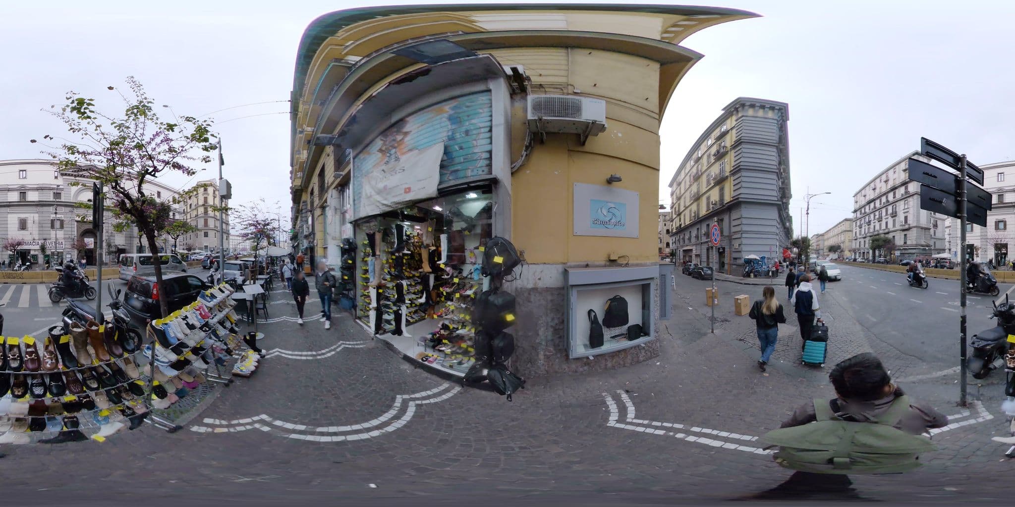 Street view near Hotel Orsa Maggiore, Naples — © mapconcierge (CC BY-SA · Mapillary)