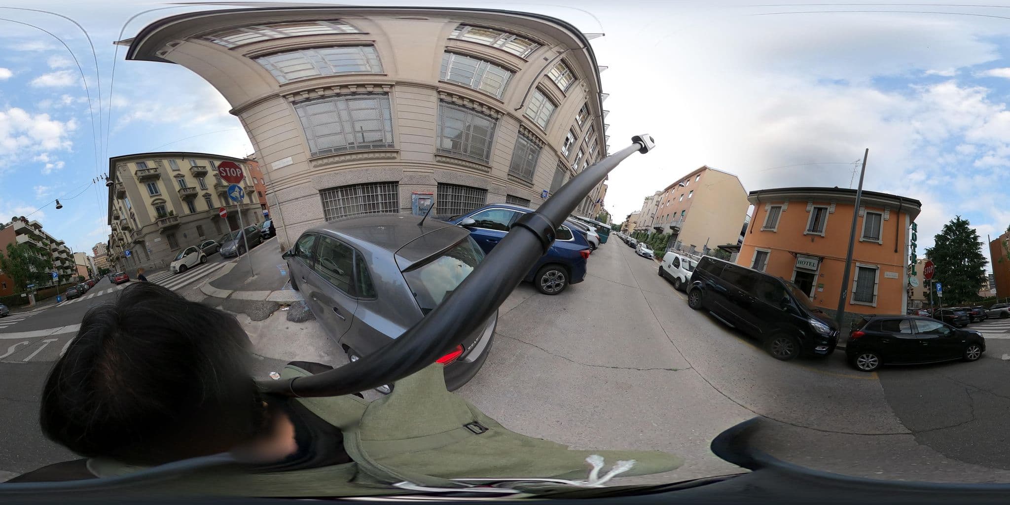 Street view near Hotel La Caravella, Milan