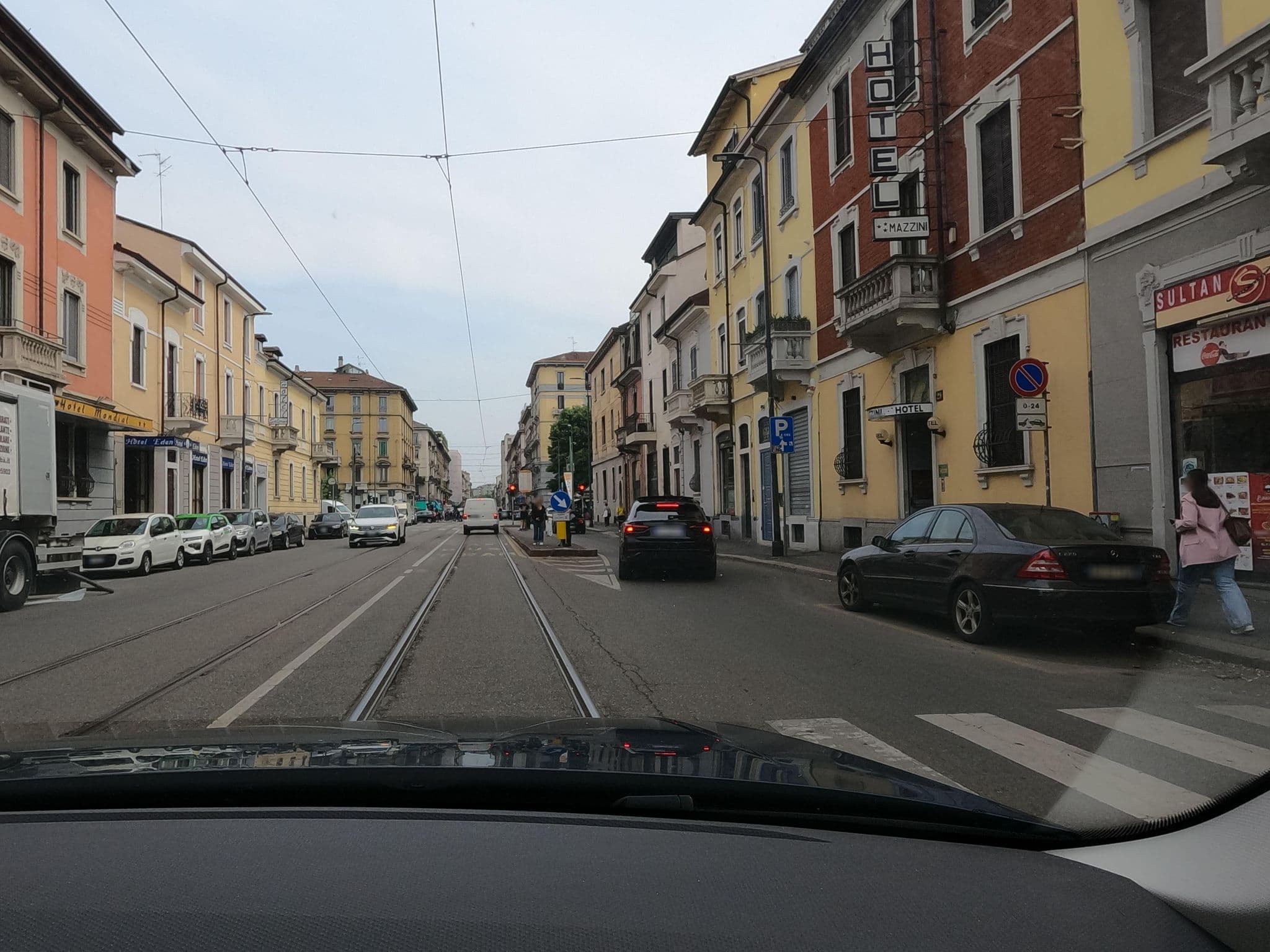 Street view near Hotel Mazzini, Brera