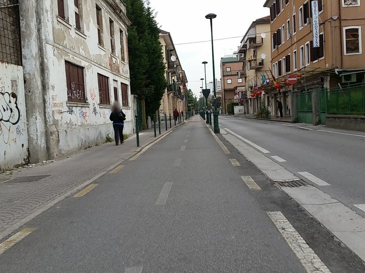 Street view near Hotel Giovannina, Mestre