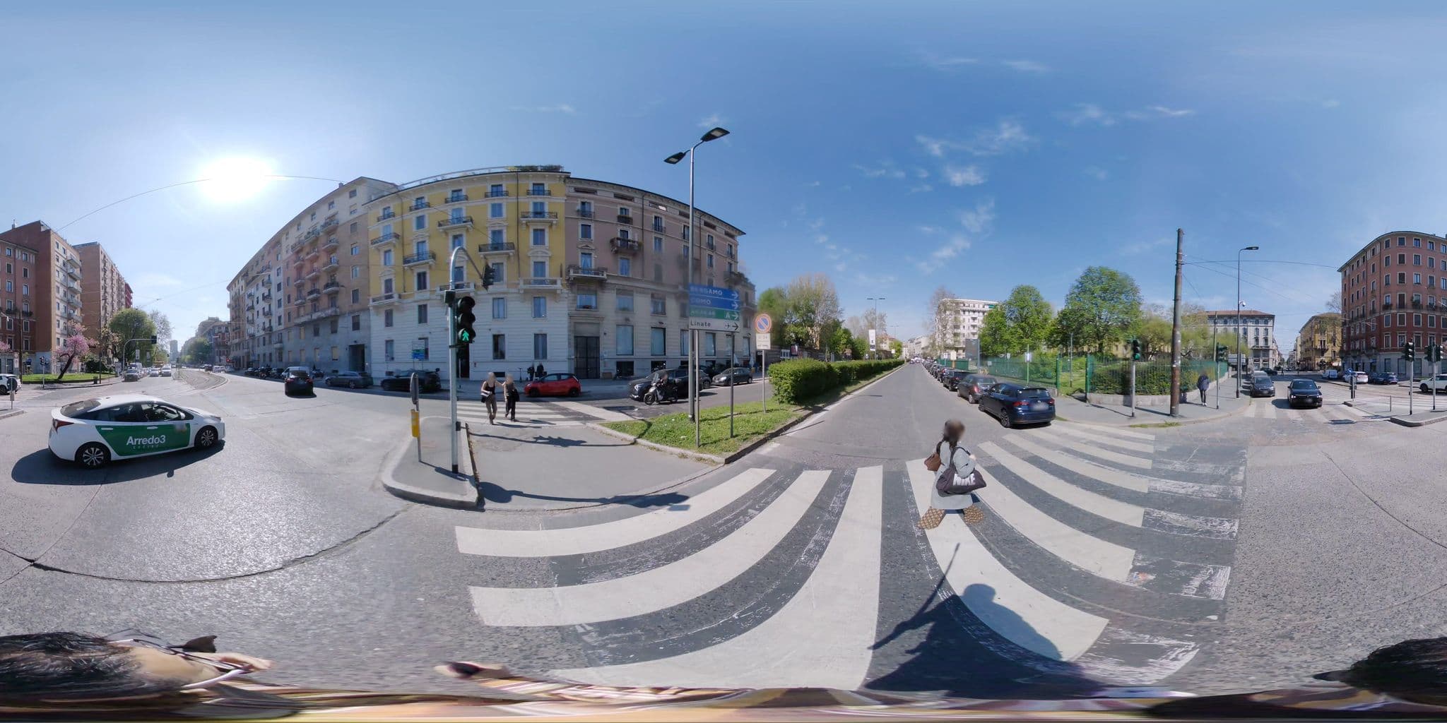 Street view near QUO Hostel, Milan