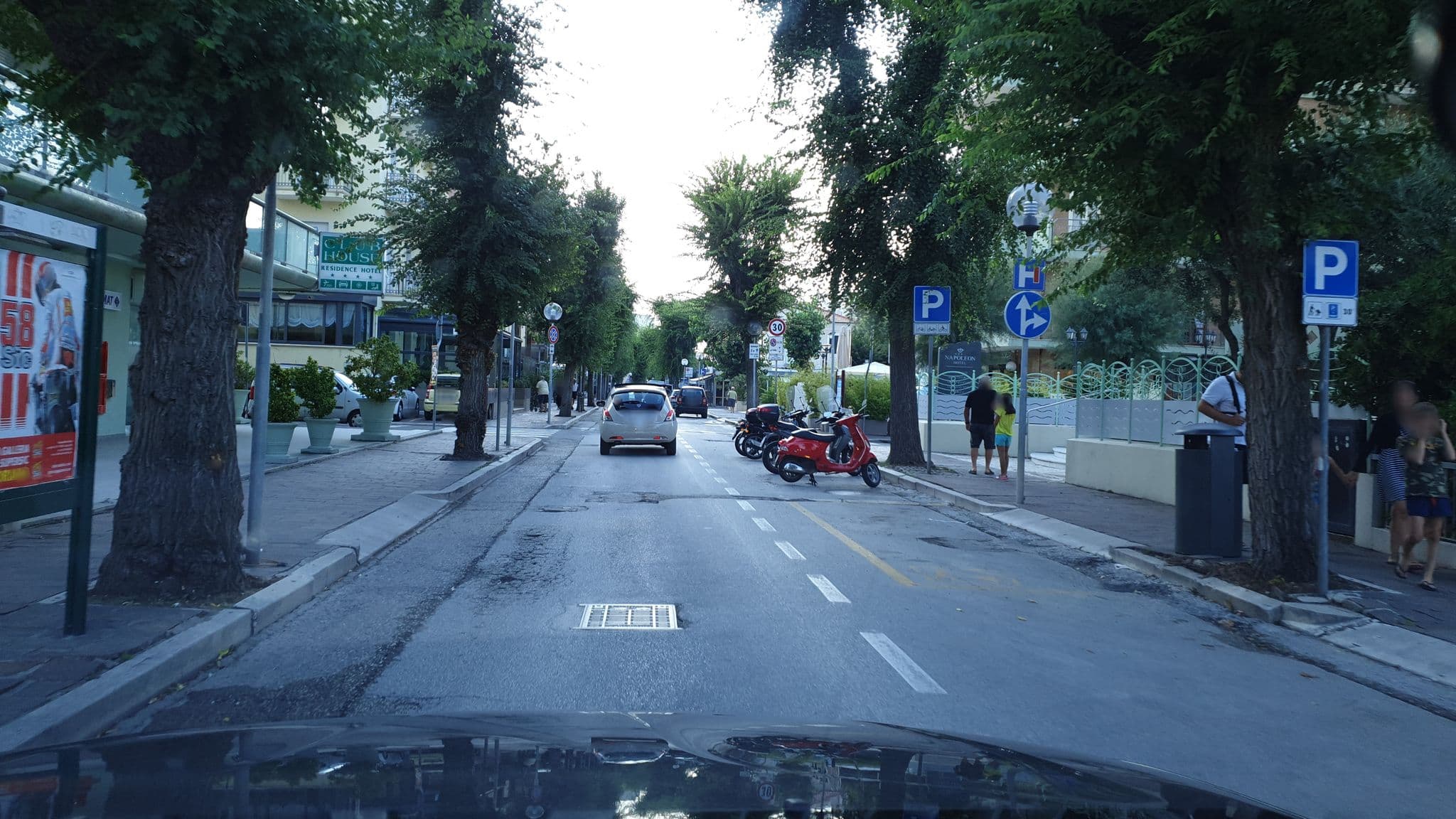 Street view near Residence Hotel Club House, Cattolica