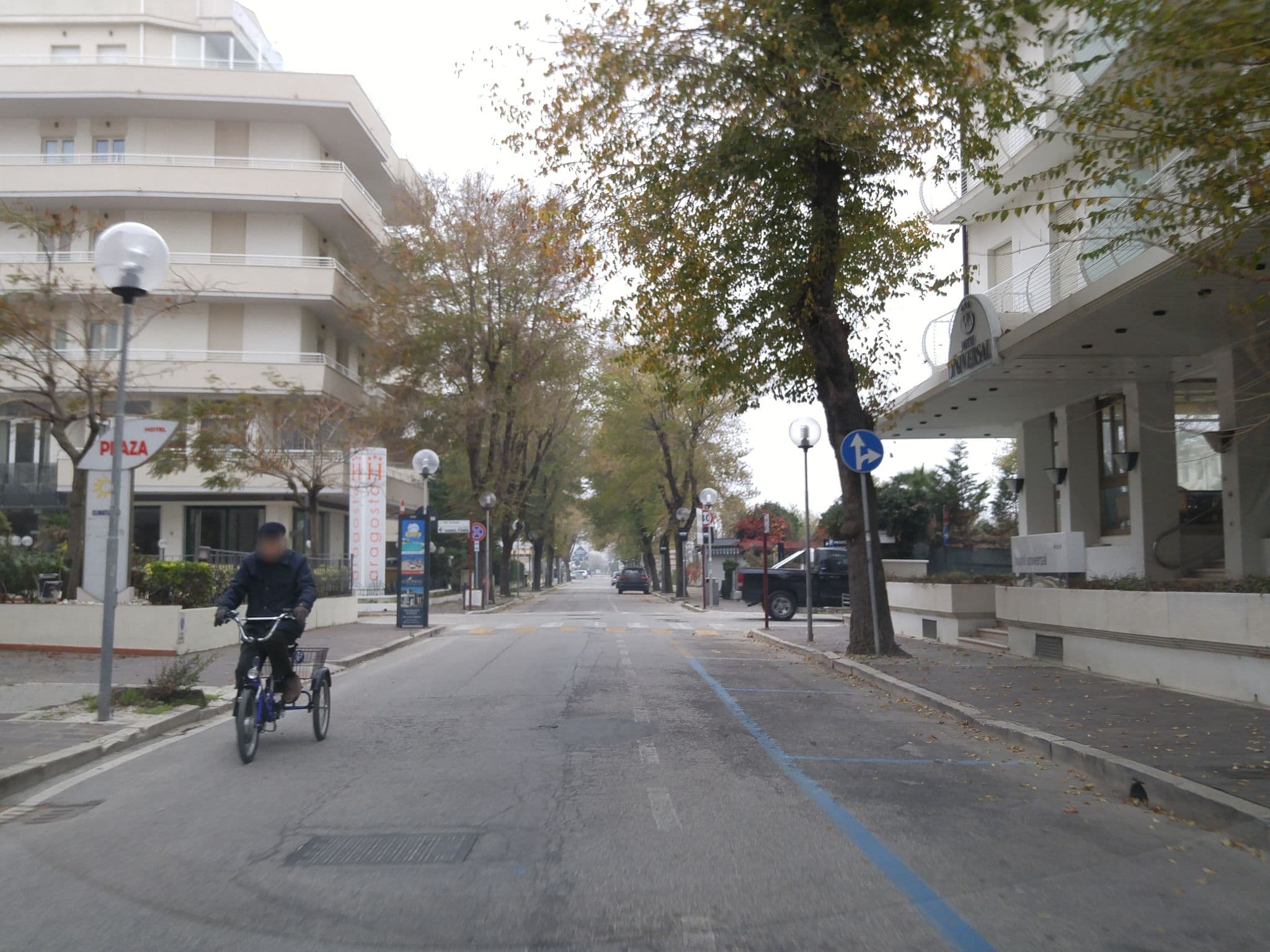 Street view near Hotel Plaza, Cattolica