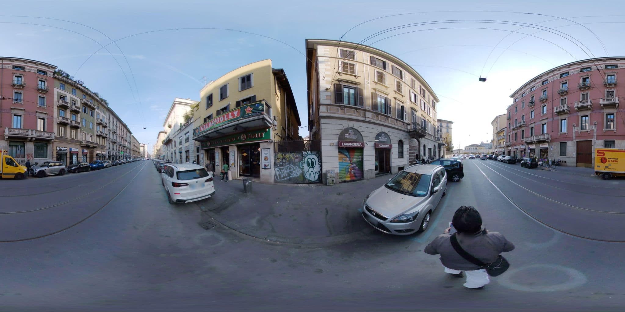 Street view near Hotel Minerva, Milan
