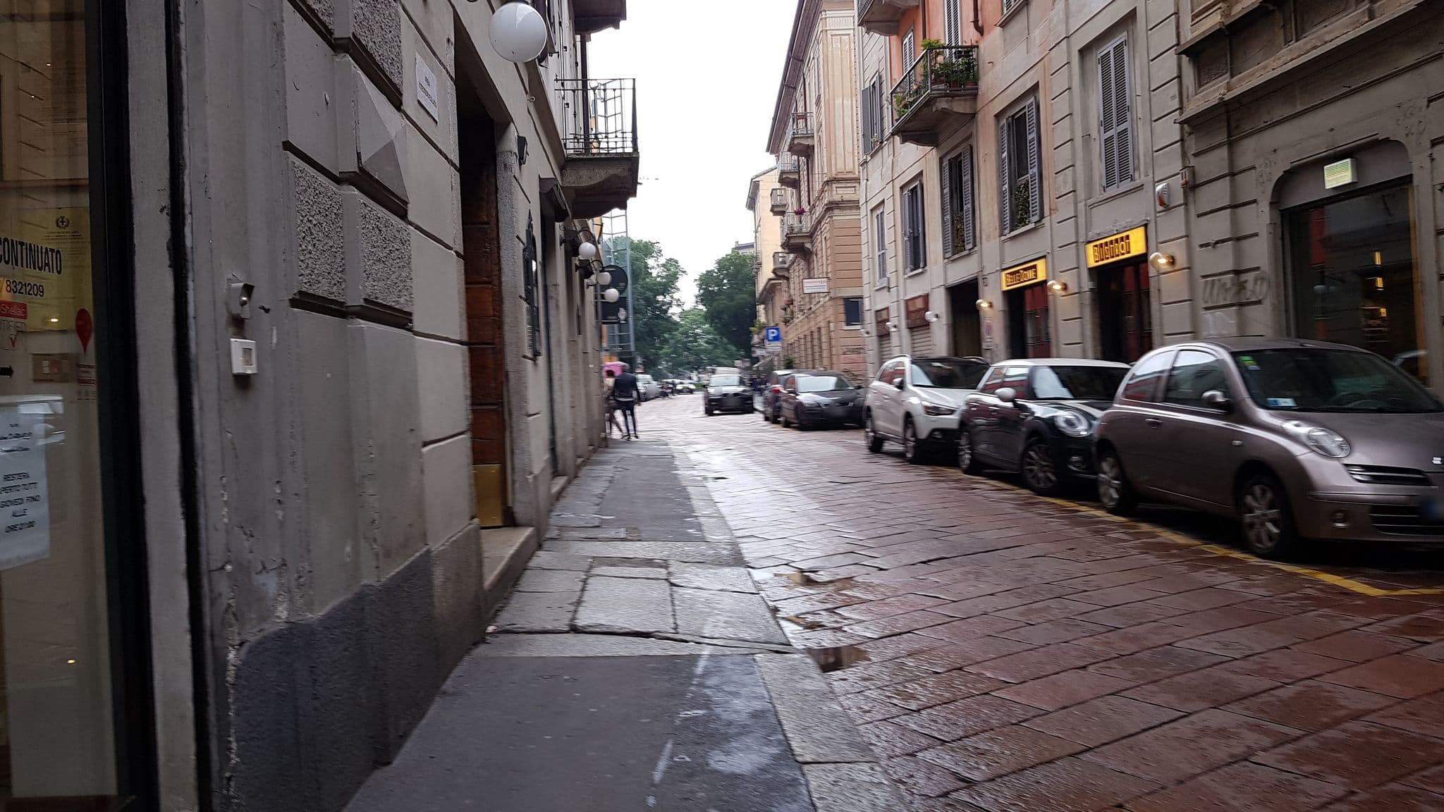 Street view near Hotel Magna Pars, Milan