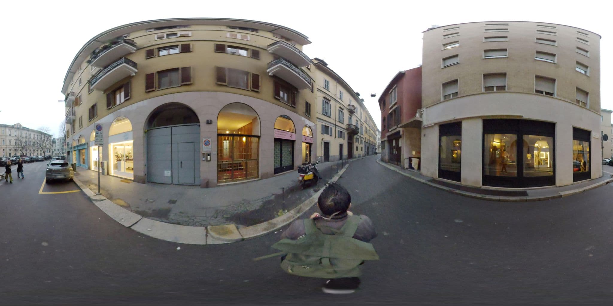 Street view near Hotel Mentana, Milan