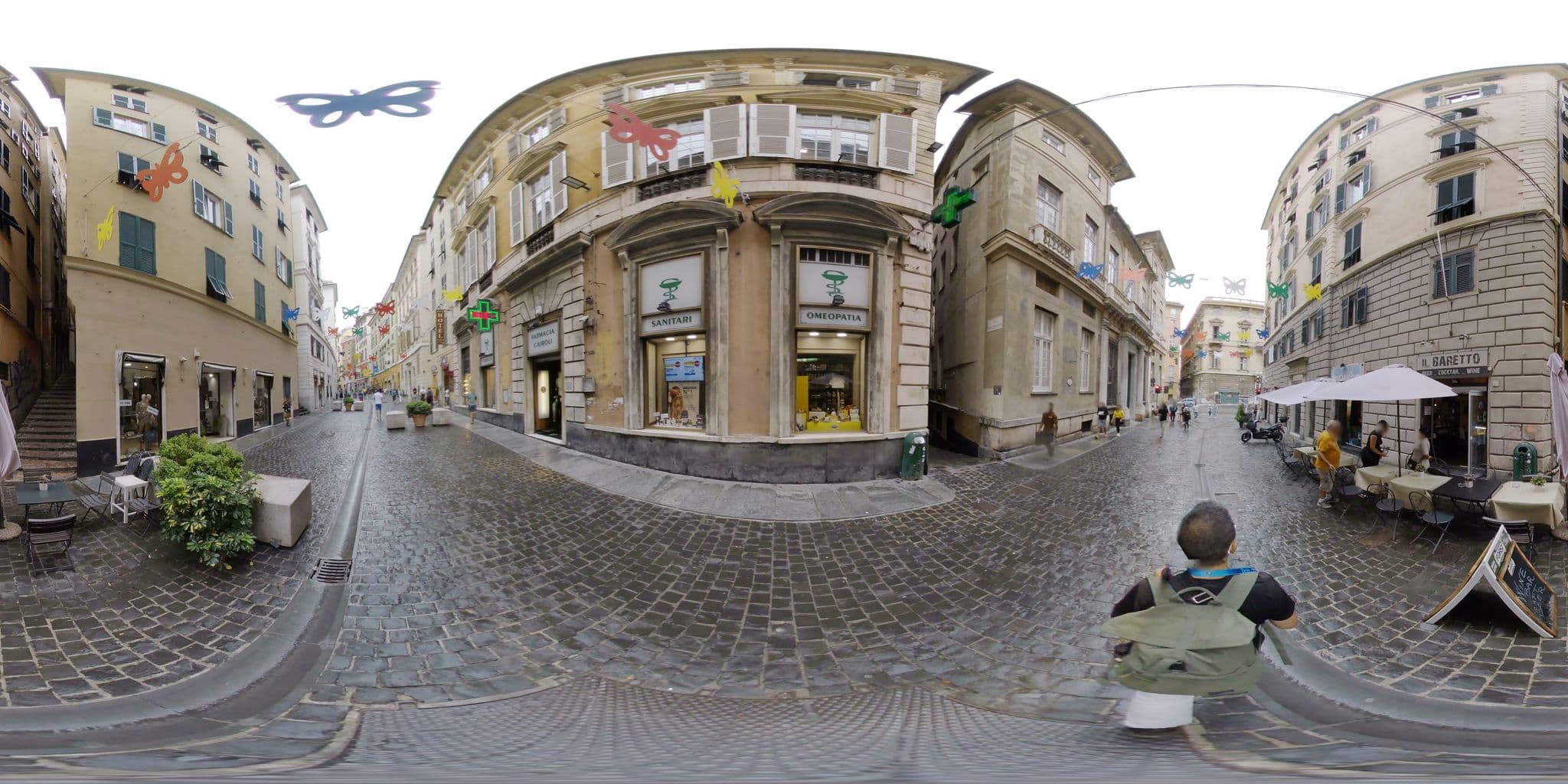 Street view near Hotel Cairoli, Genoa