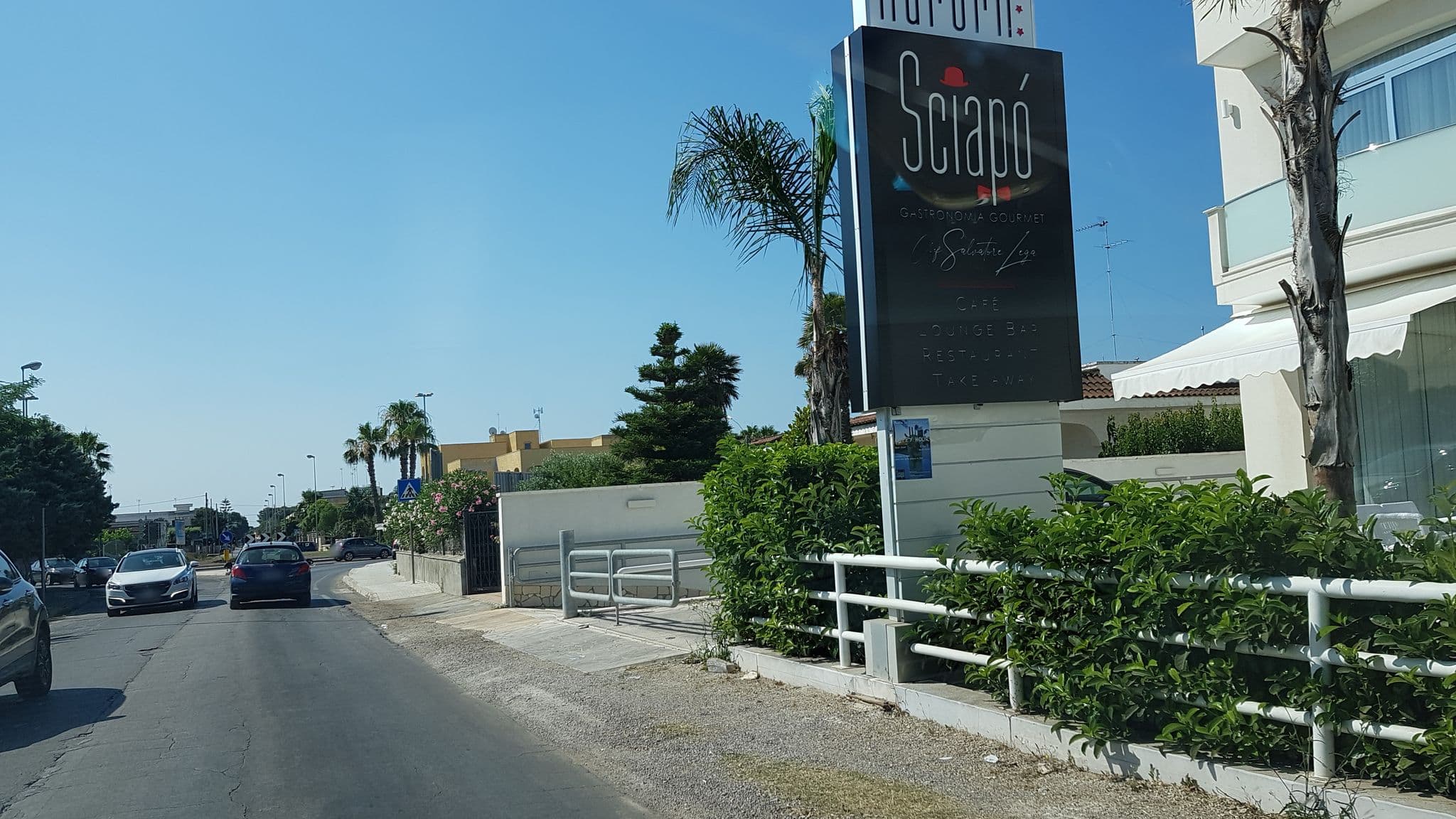 Street view near Hotel Aurora, Porto Cesareo — © ale_zena_it (CC BY-SA · Mapillary)