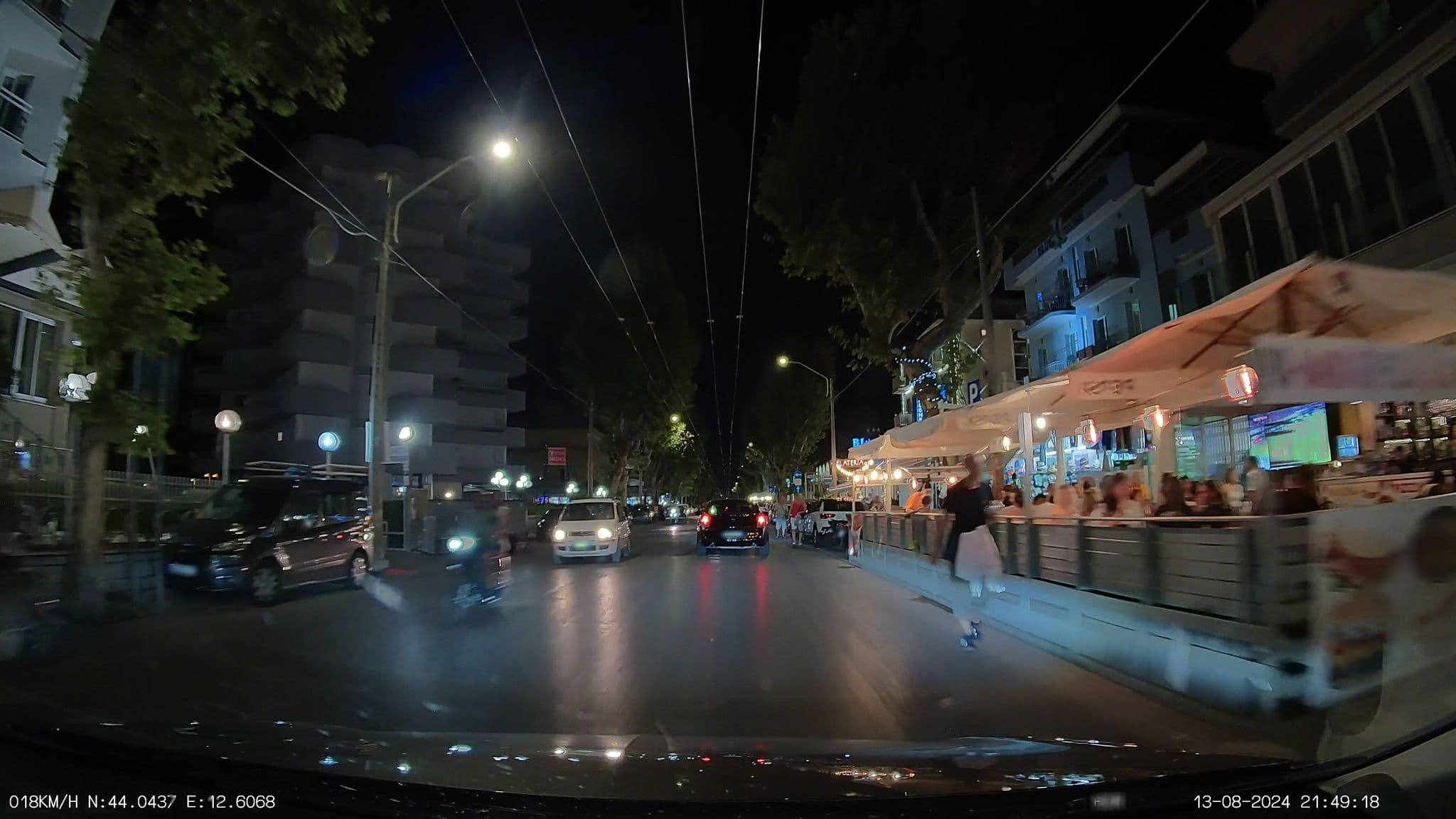 Street view near Blue moon, Rimini