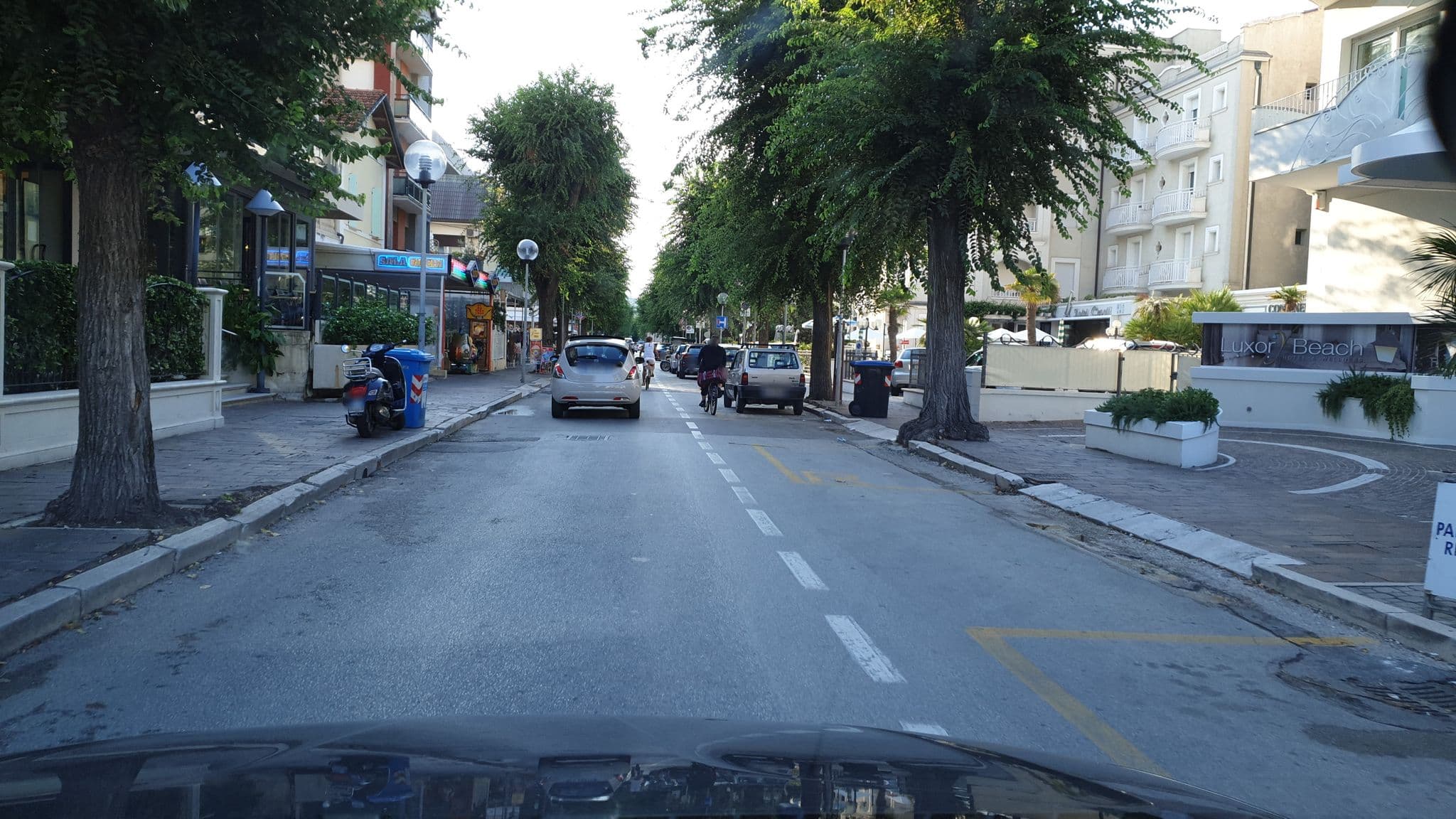 Street view near Hotel Luxor Beach, Cattolica