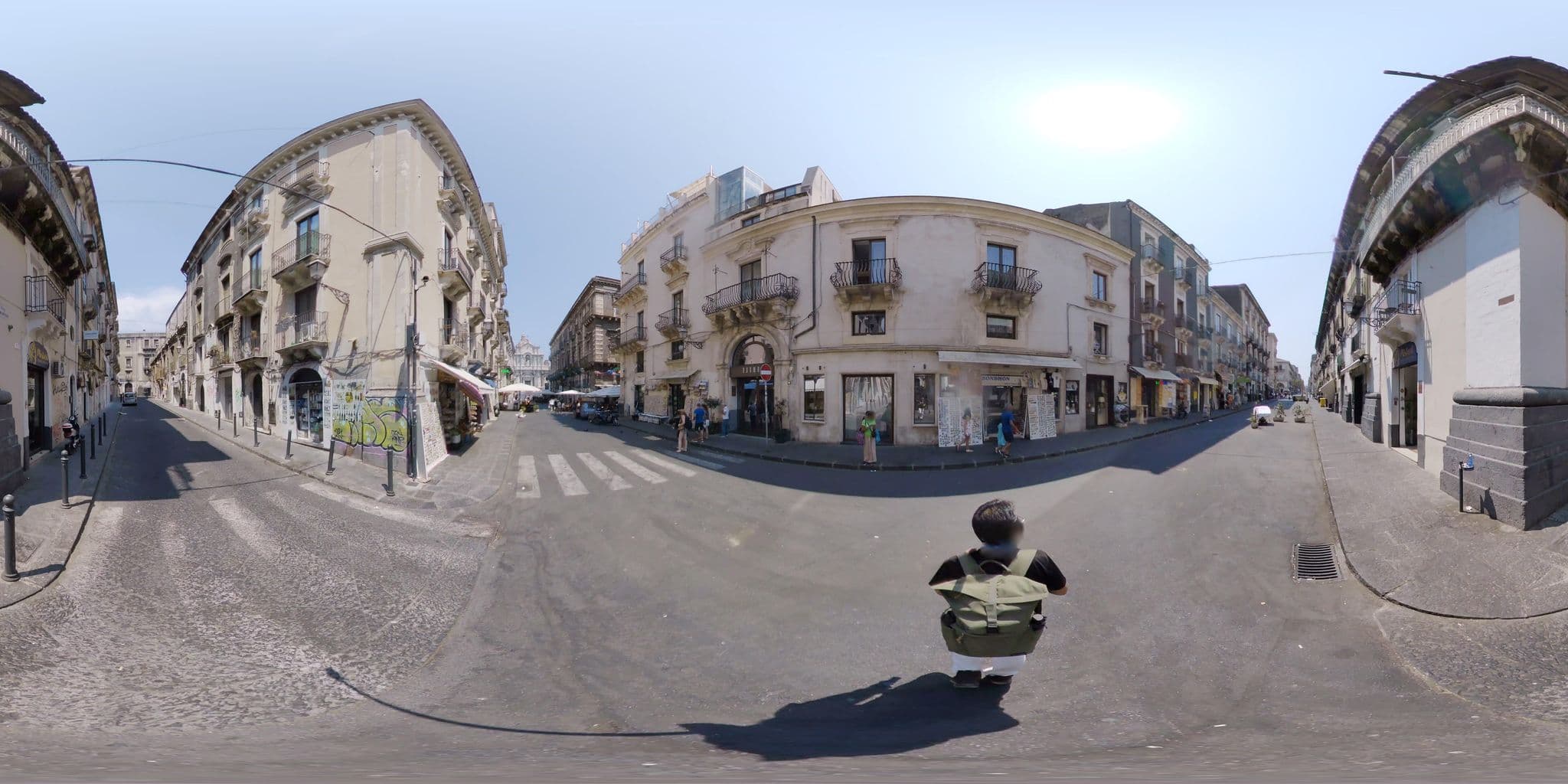 Street view near Hotel Gorizia, Catania