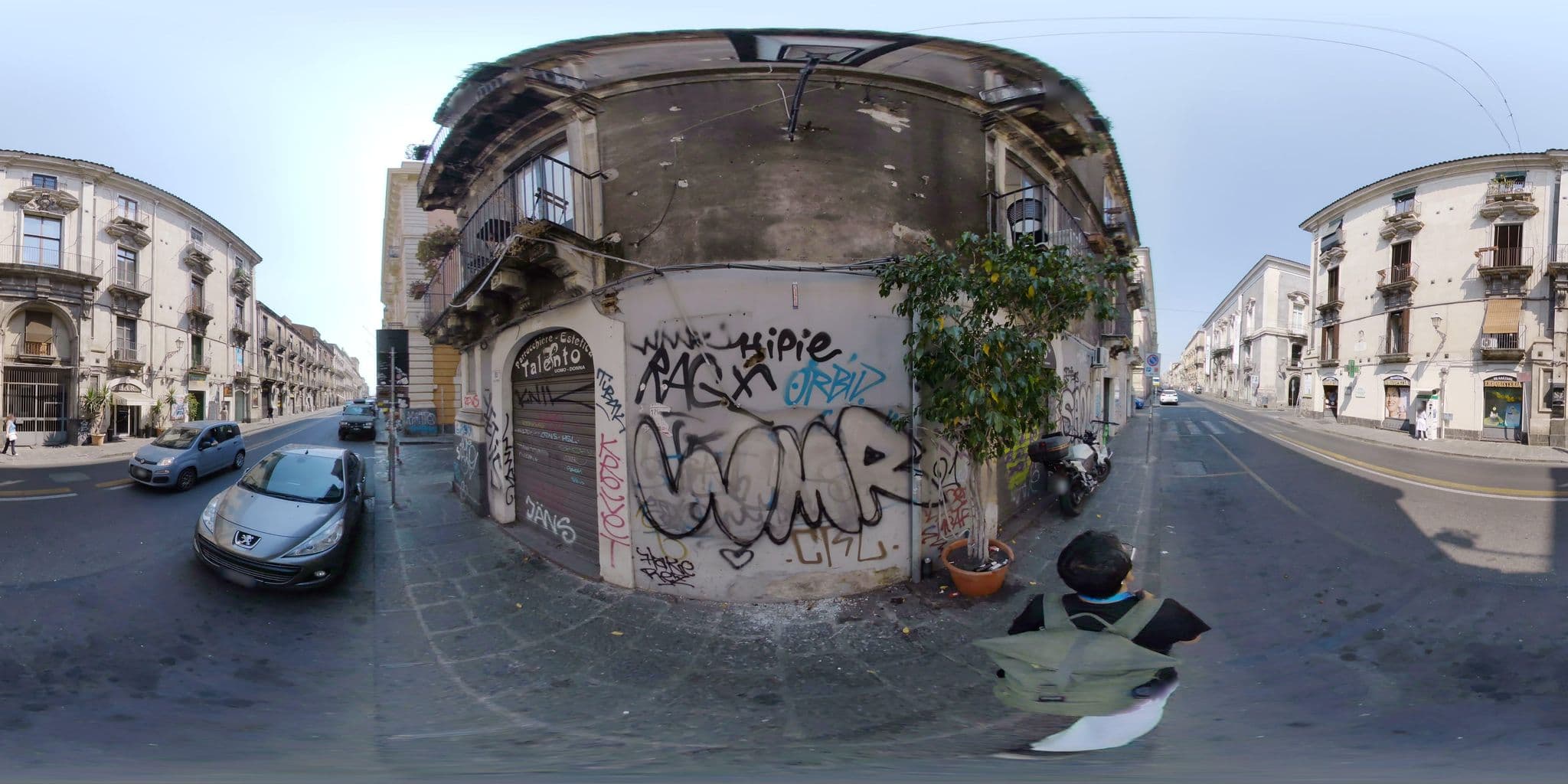 Street view near Hotel Biscari, Catania