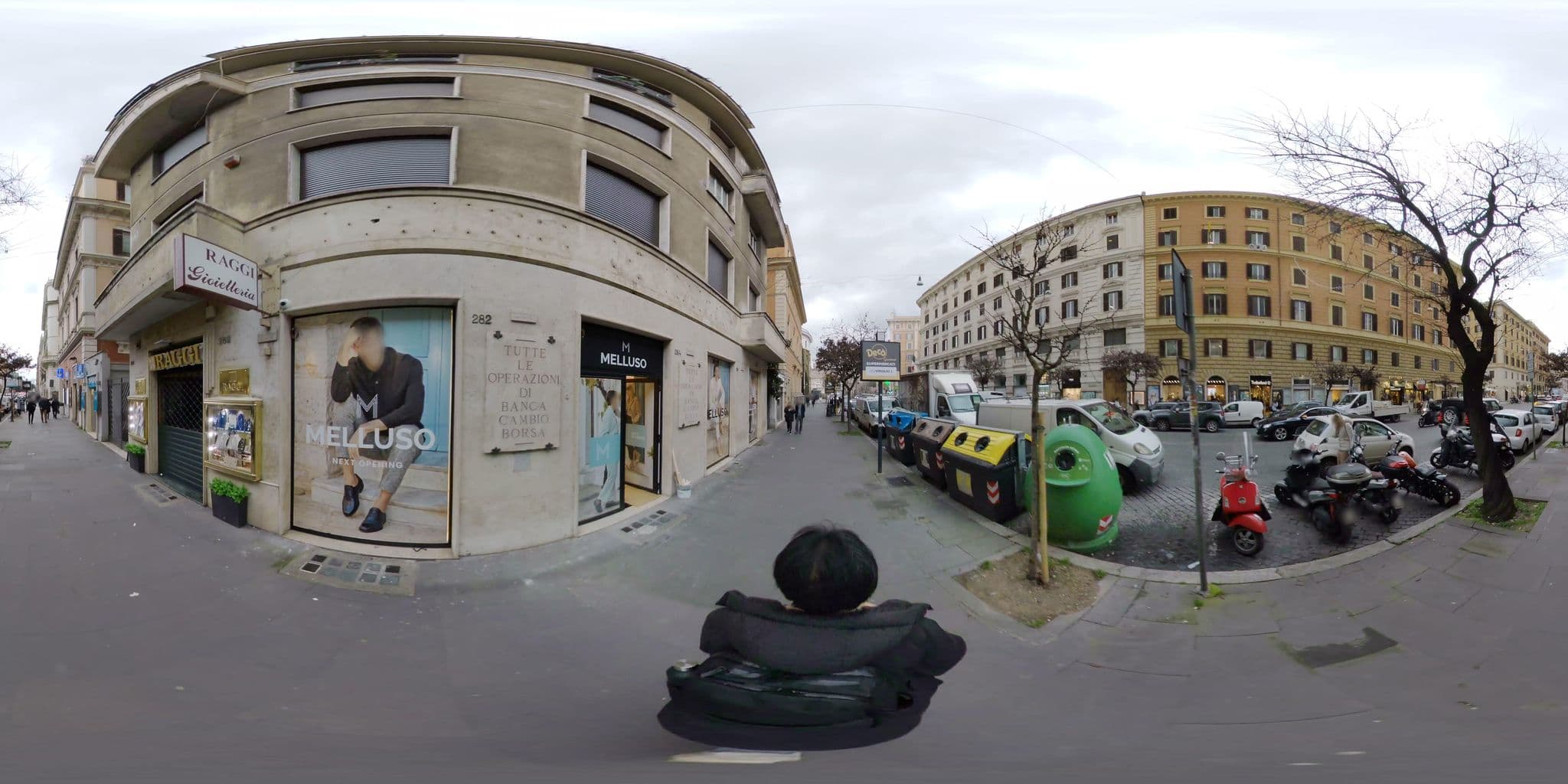 Street view near Hotel dei Consoli, Borgo — © akiyoshiii213 (CC BY-SA · Mapillary)