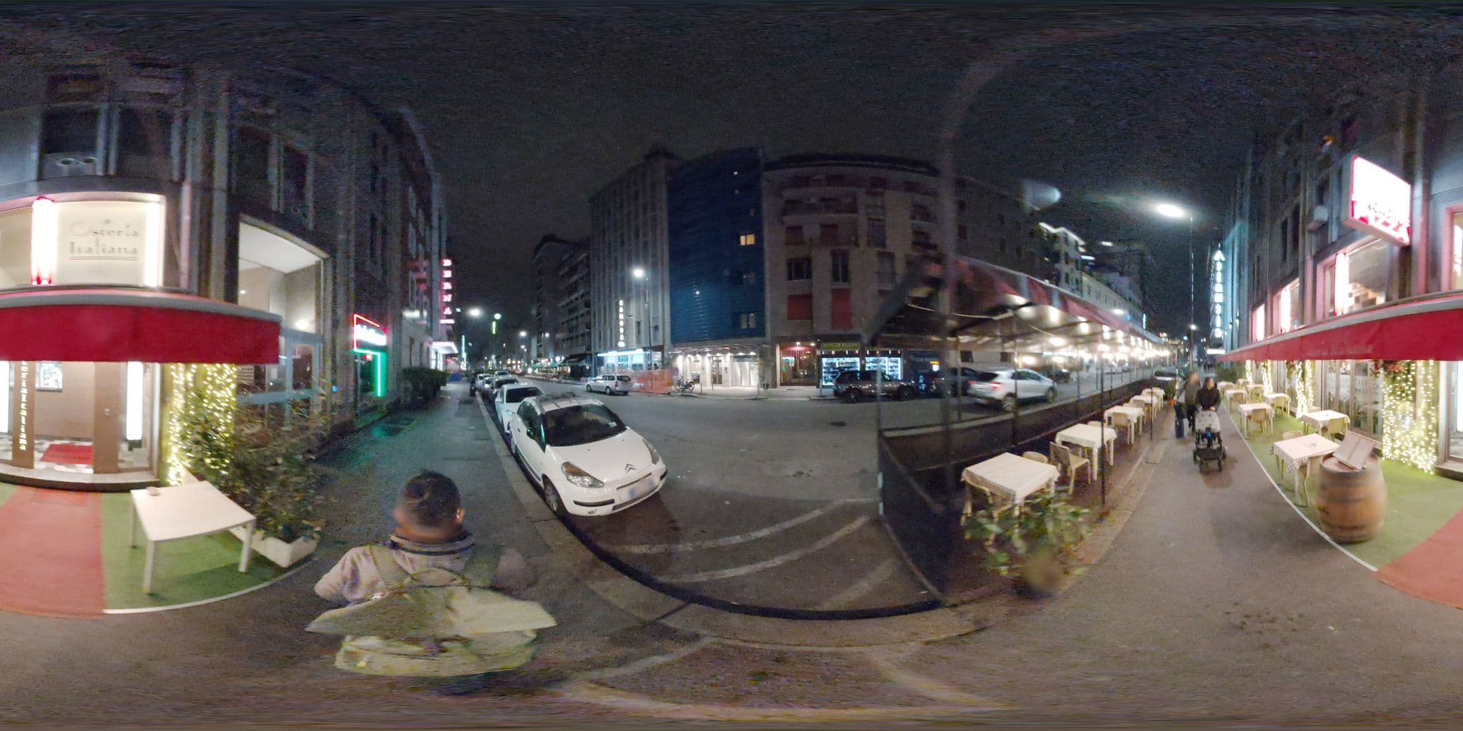 Street view near Hotel Berna - Tower, Brera