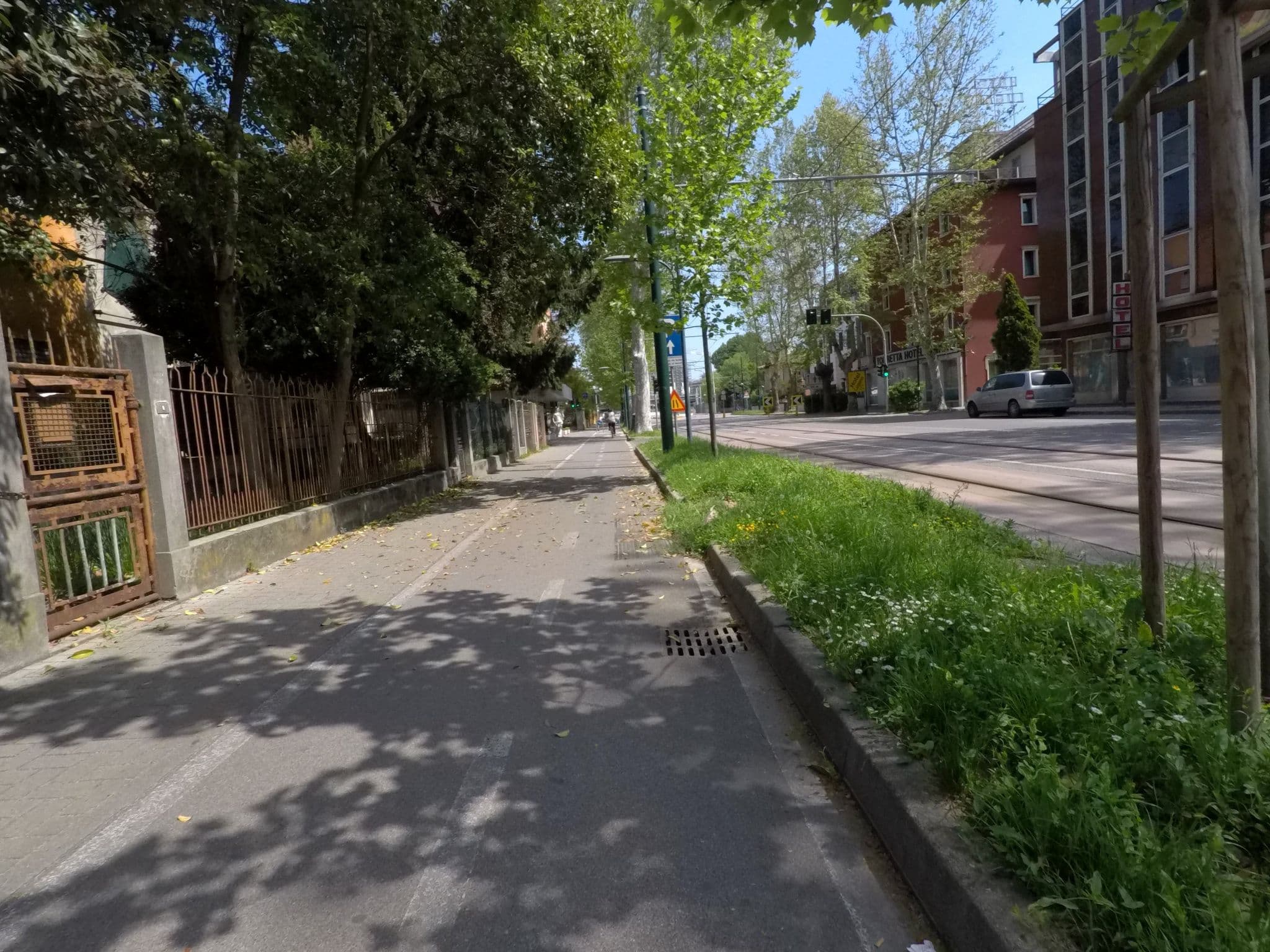 Street view near Hotel Mondial, Mestre