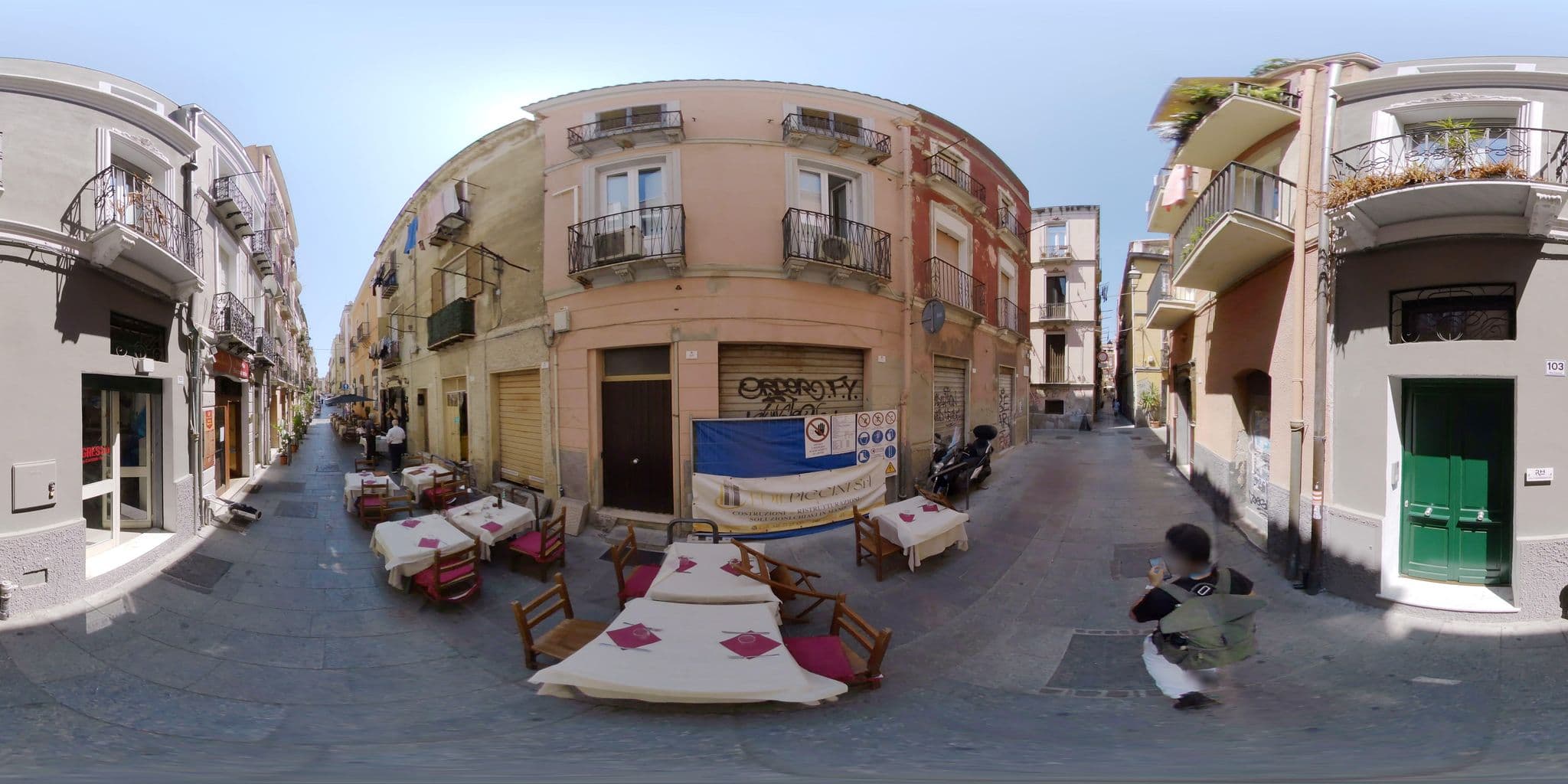 Street view near Hotel Dedoni, Cagliari — © mapconcierge (CC BY-SA · Mapillary)