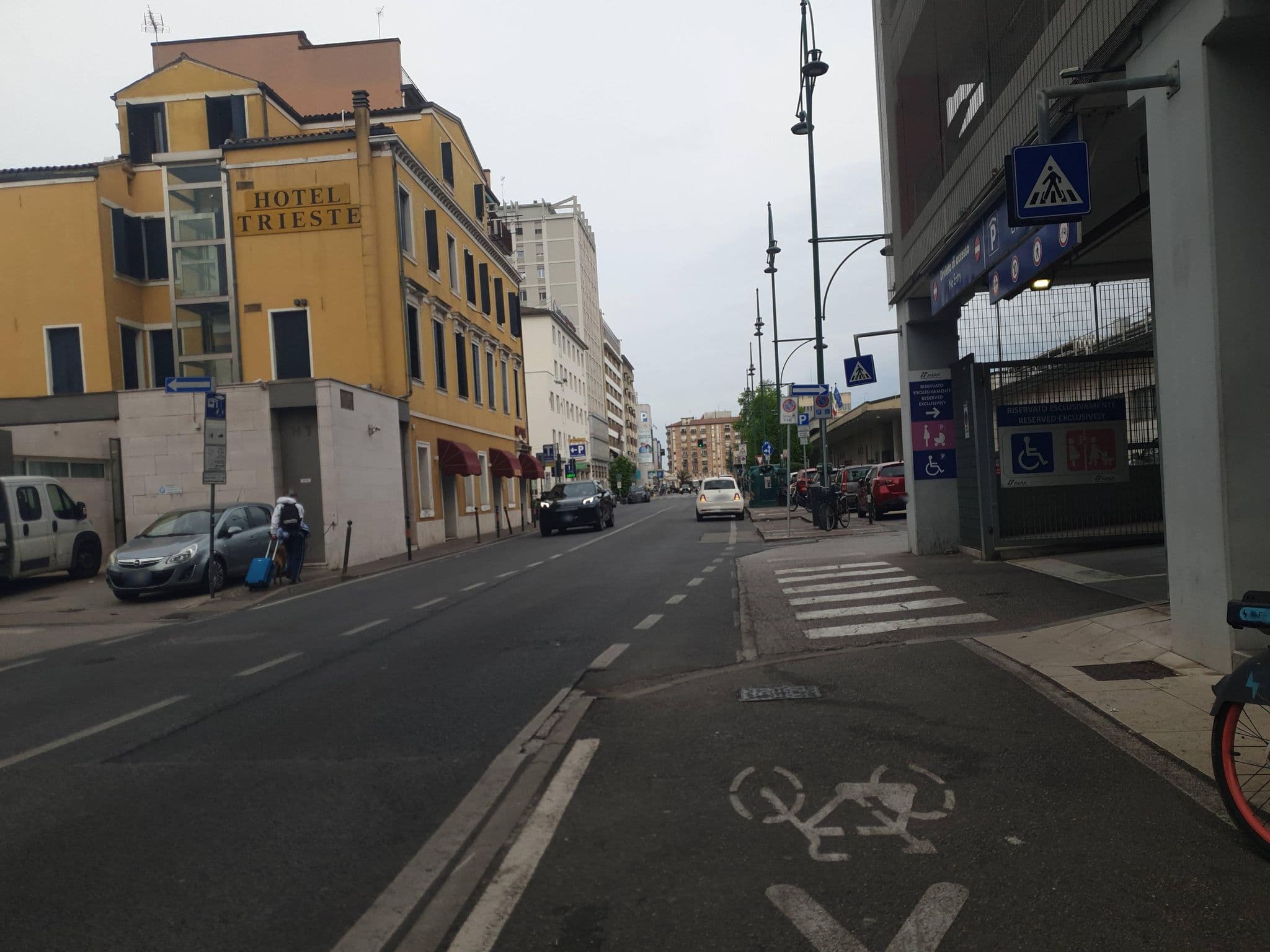 Street view near Hotel Trieste, Mestre