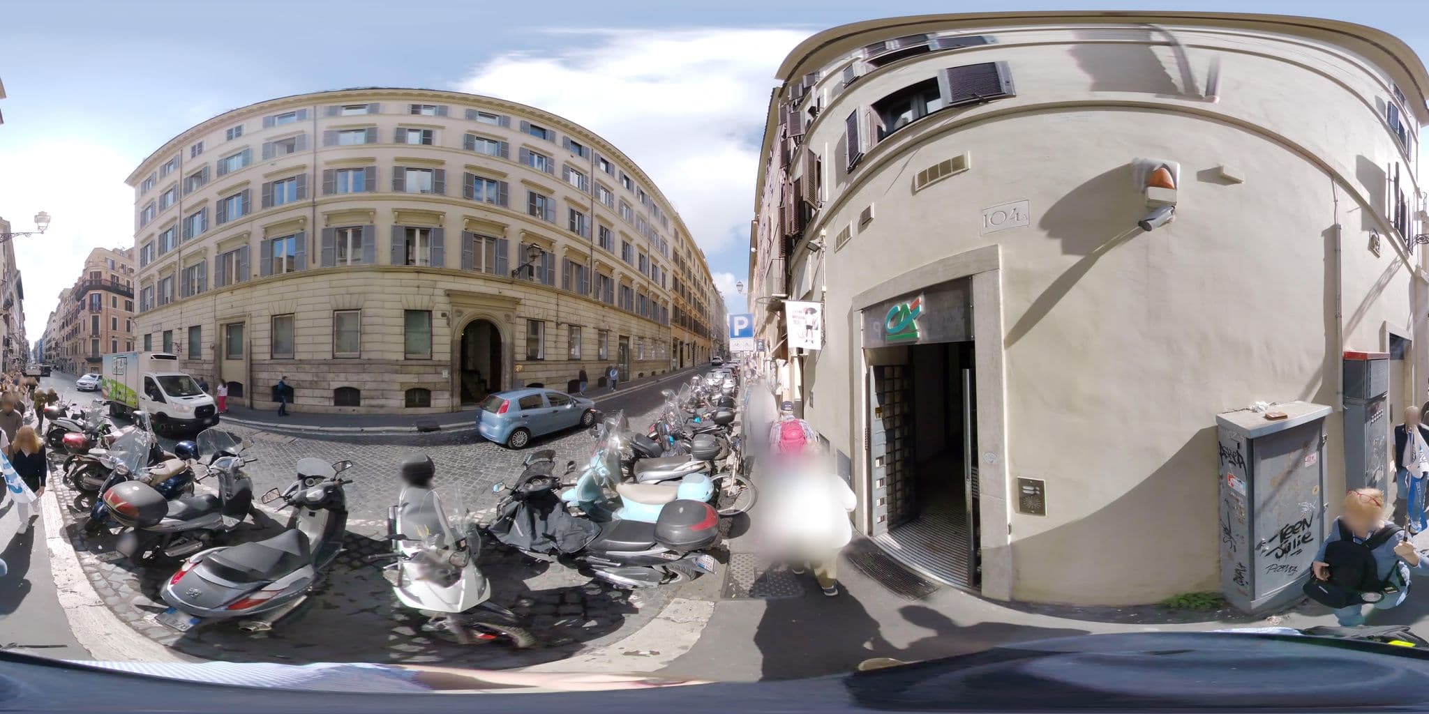 Street view near Hotel Cecil Rome, Ludovisi — © stefan-RolfsRom (CC BY-SA · Mapillary)