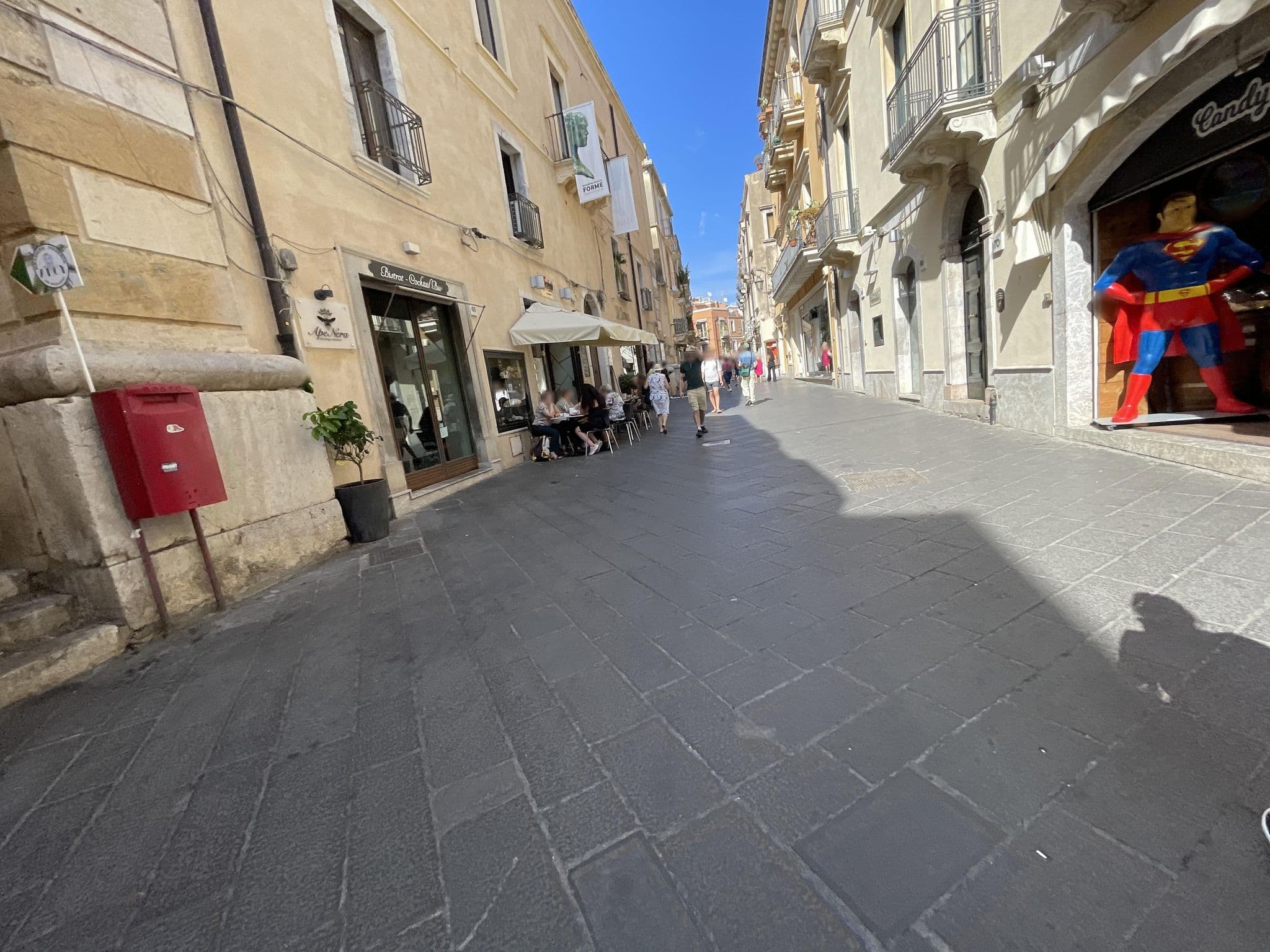 Street view near Hotel Le Chevalier, Taormina