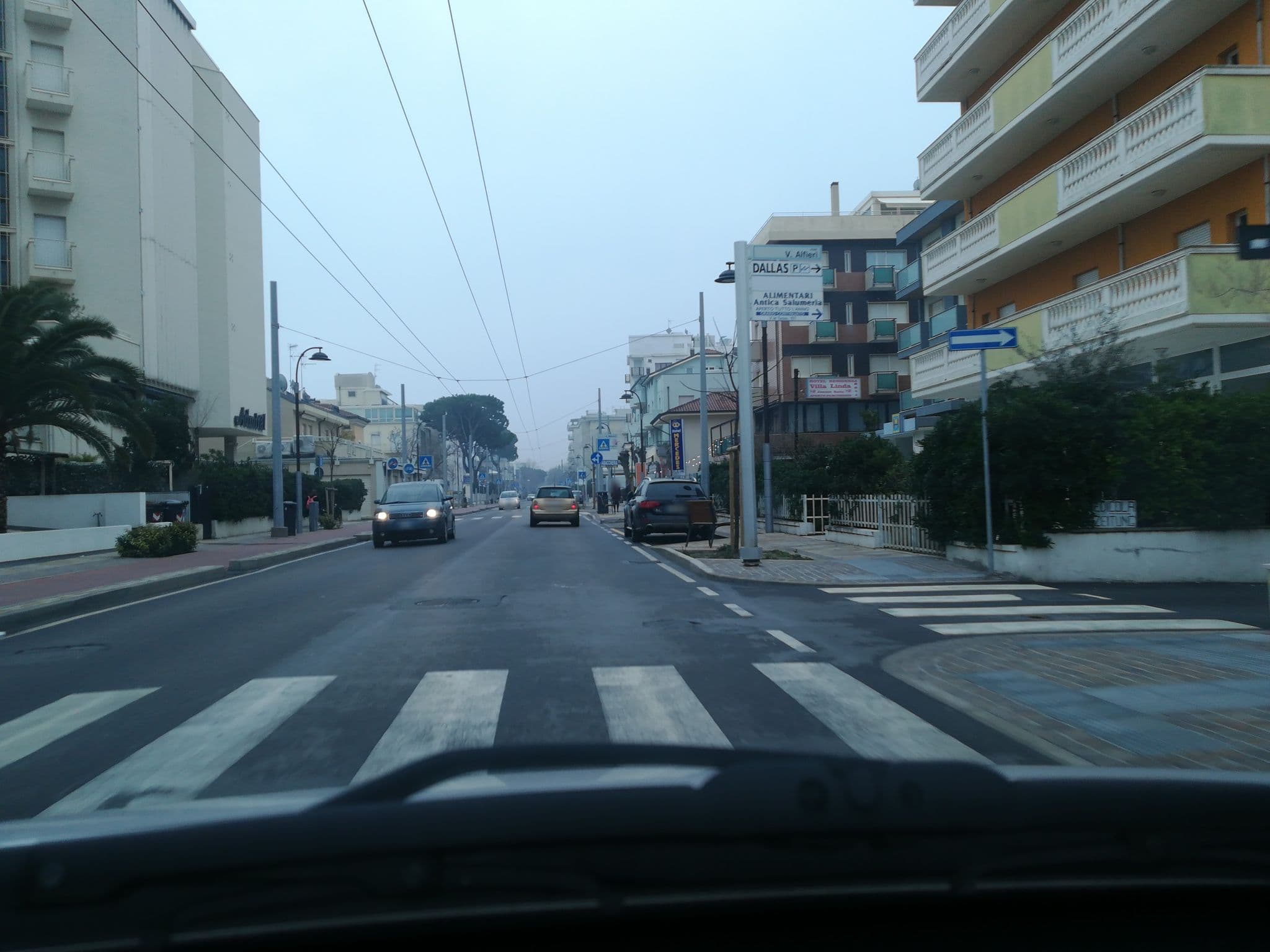 Street view near Villa Linda, Riccione