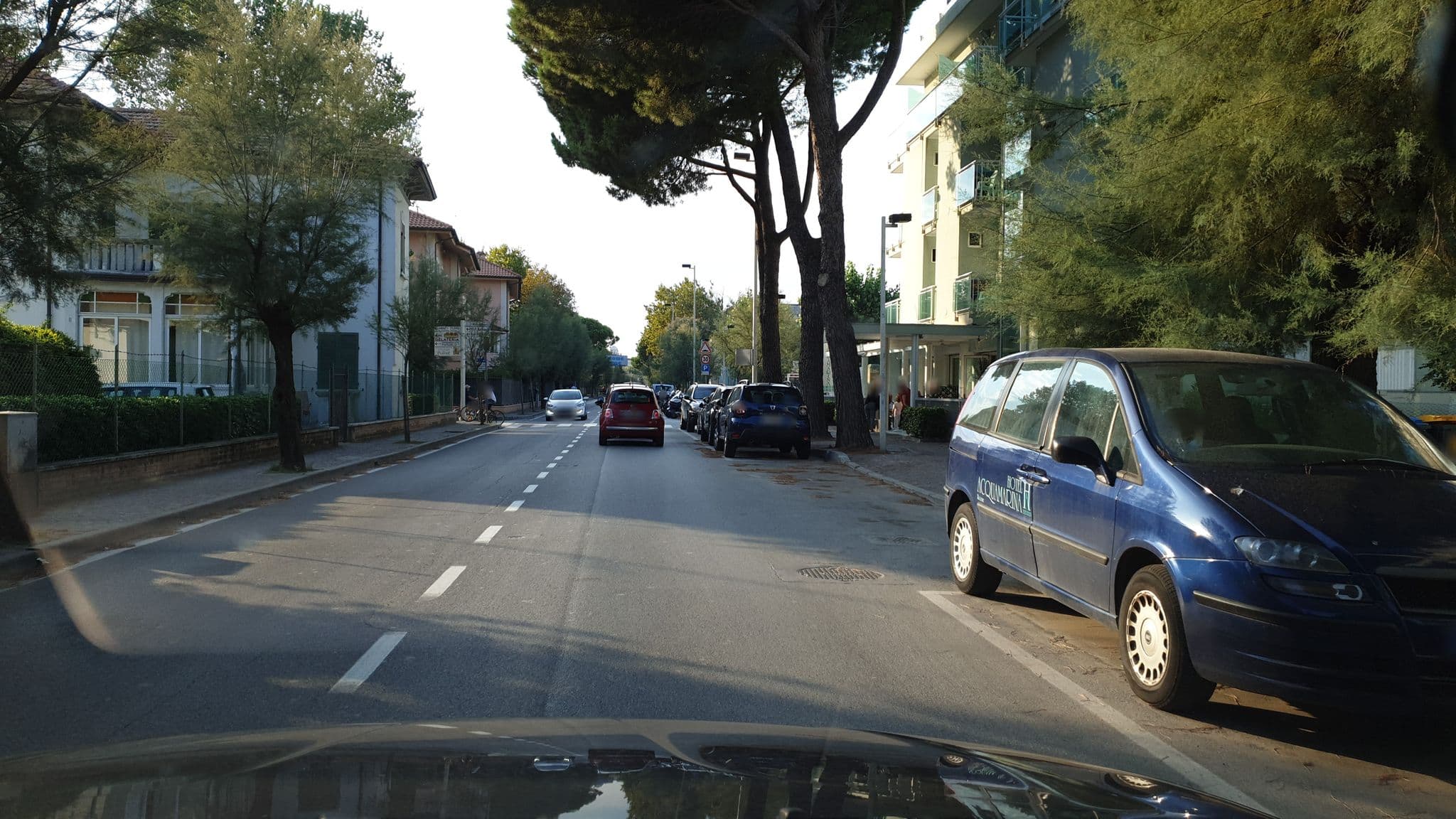 Street view near Vela d'oro, Riccione