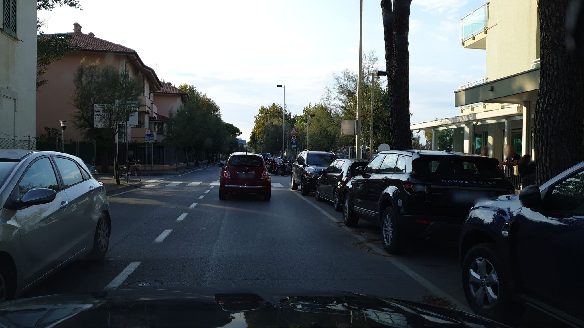 Street view near Acquamarina, Riccione