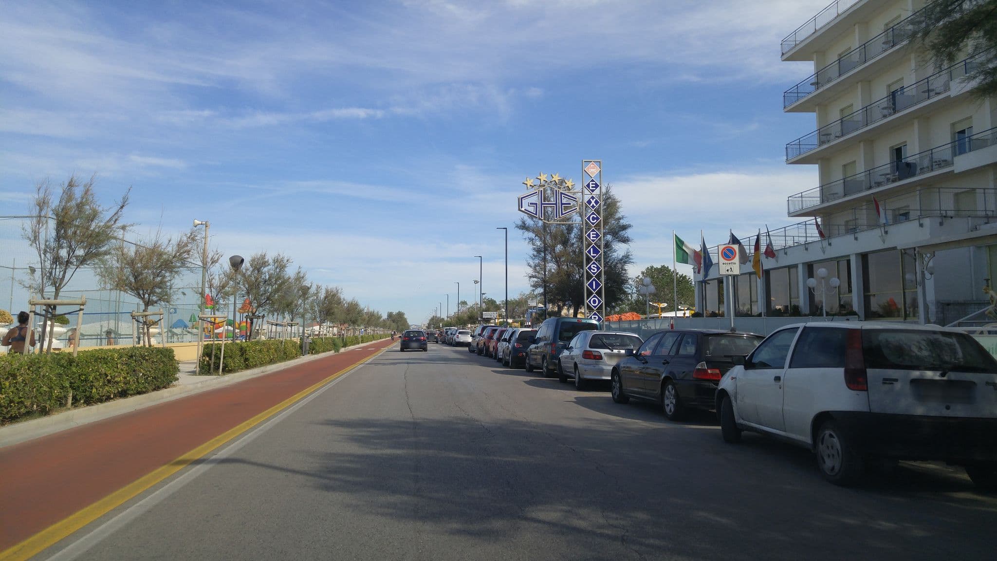 Street view near Grand Hotel Excelsior, Senigallia — © sorcrosc (CC BY-SA · Mapillary)