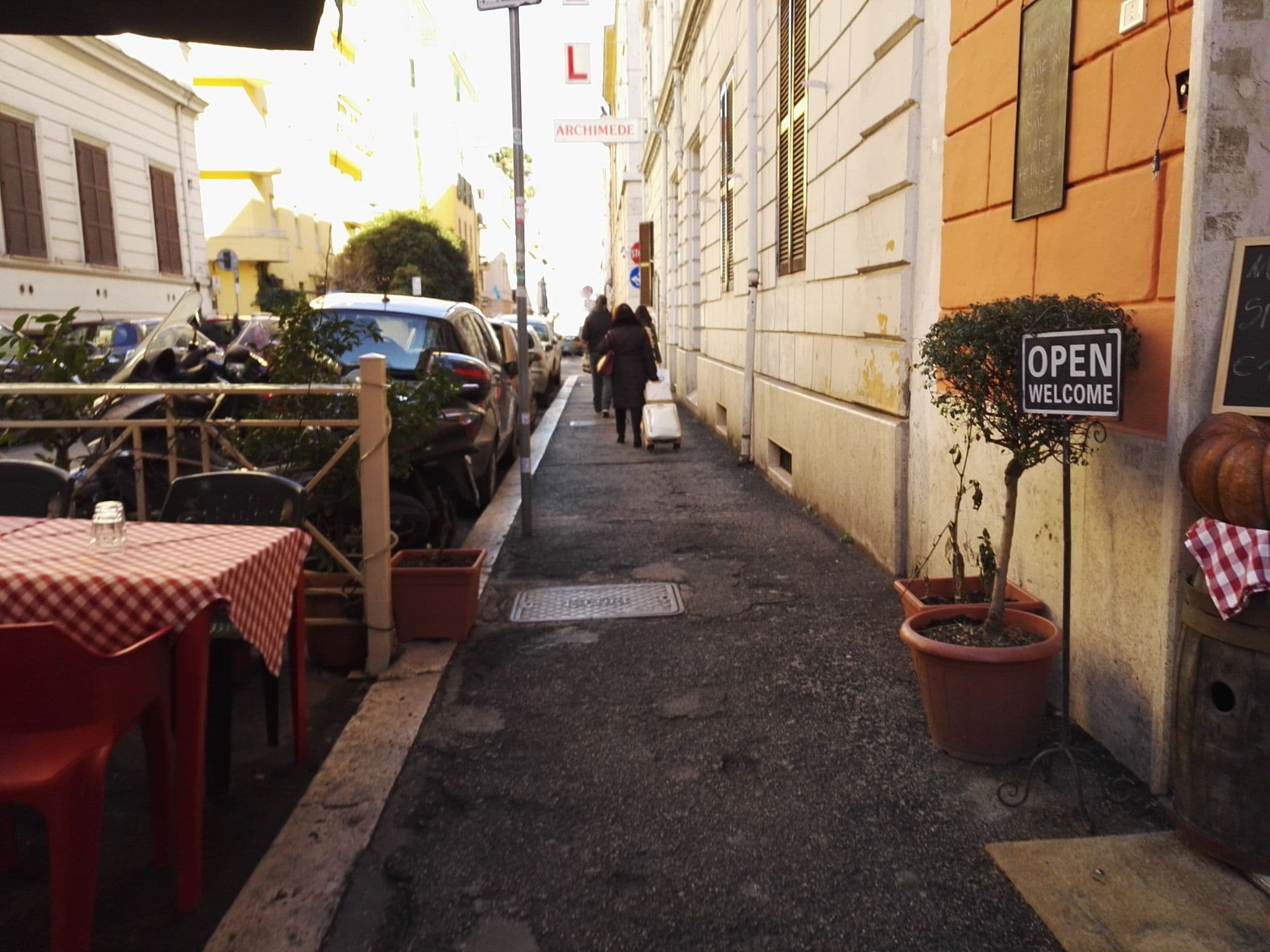 Street view near Hotel Luce, Castro Pretorio
