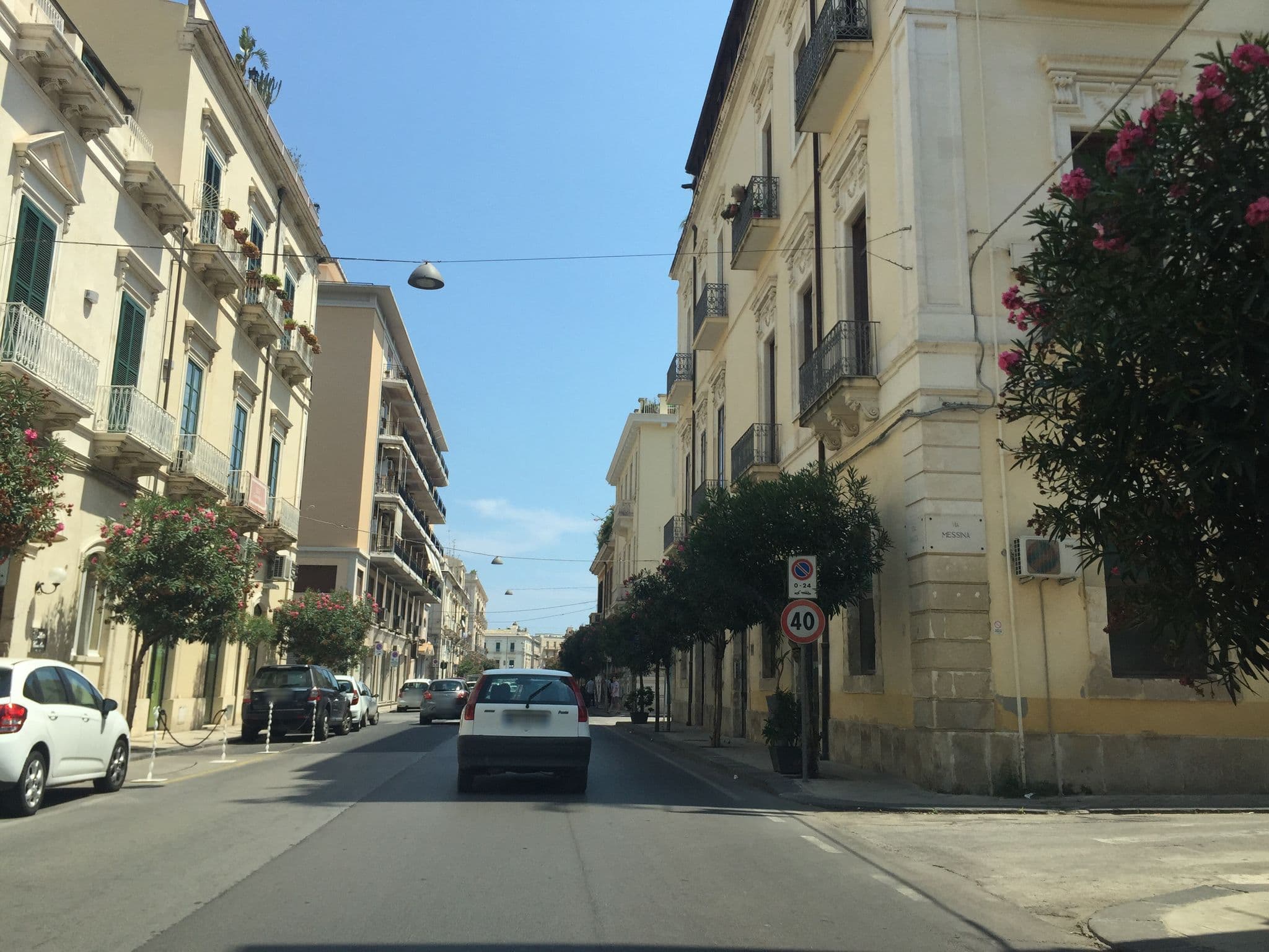 Street view near Hotel Palazzo Cavalieri, Siracusa