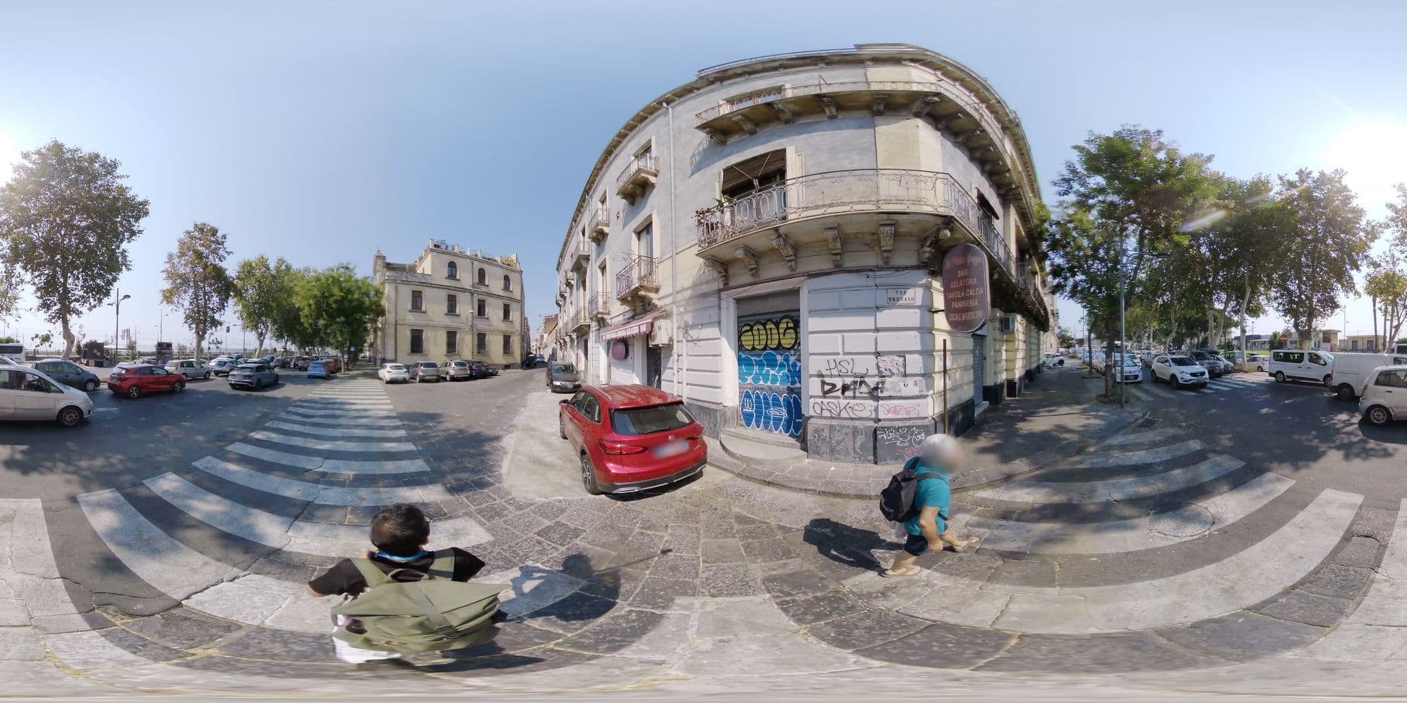 Street view near Hotel Villa Romeo, Catania