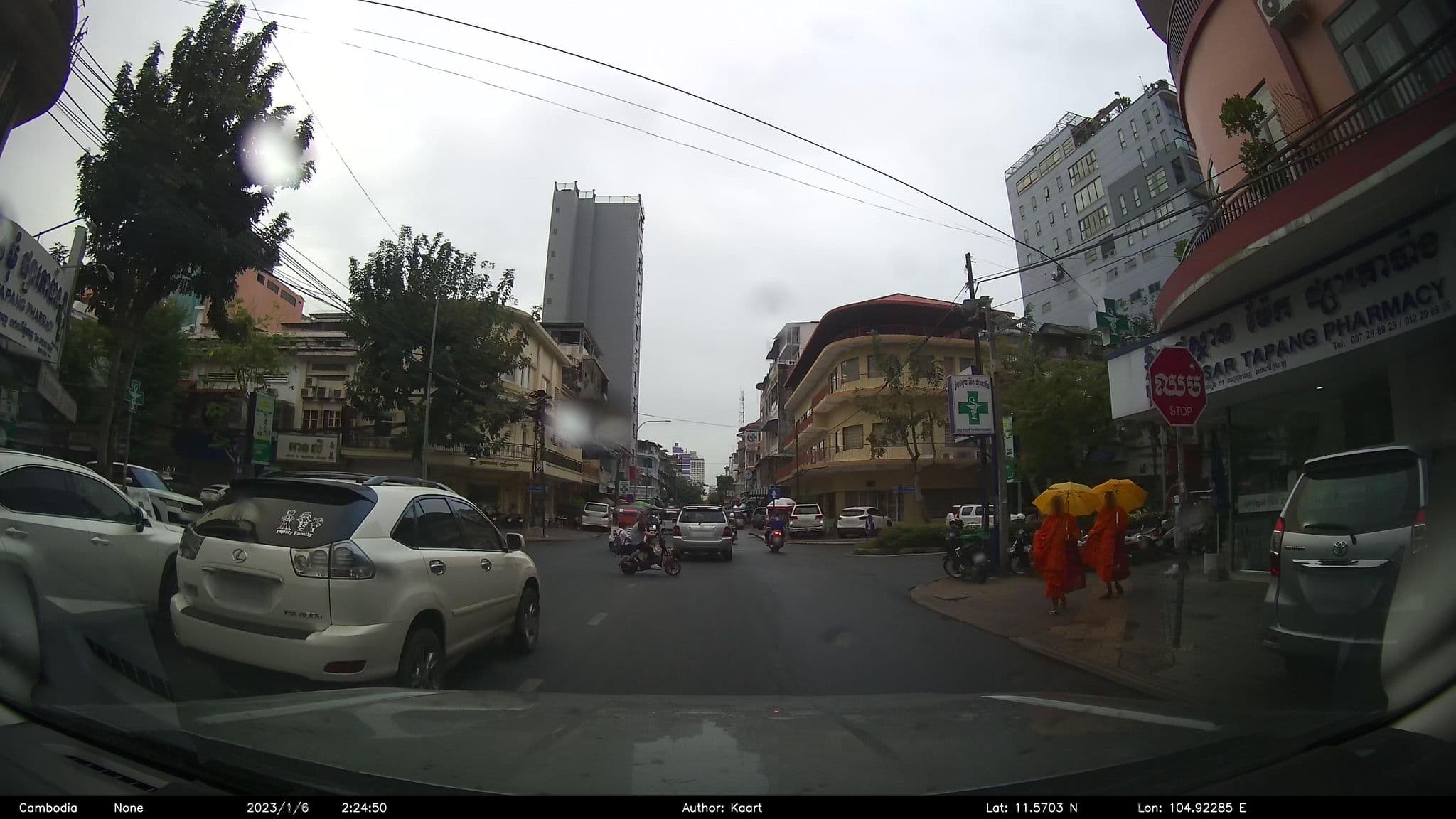 Street view near Happiness Guesthouse, Phnom Penh