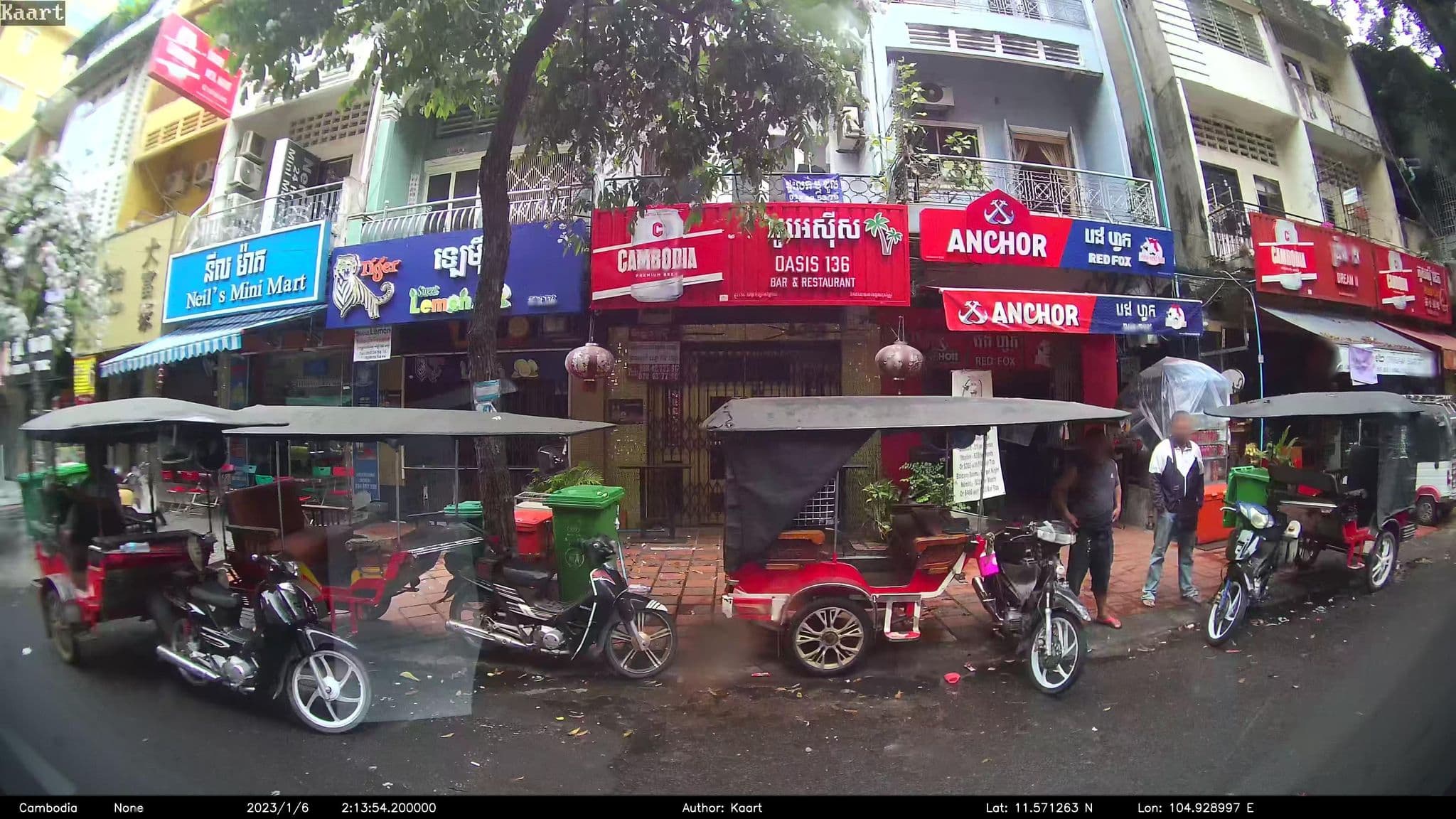 Street view near Le Cube, Phnom Penh — © kaart_2 (CC BY-SA · Mapillary)