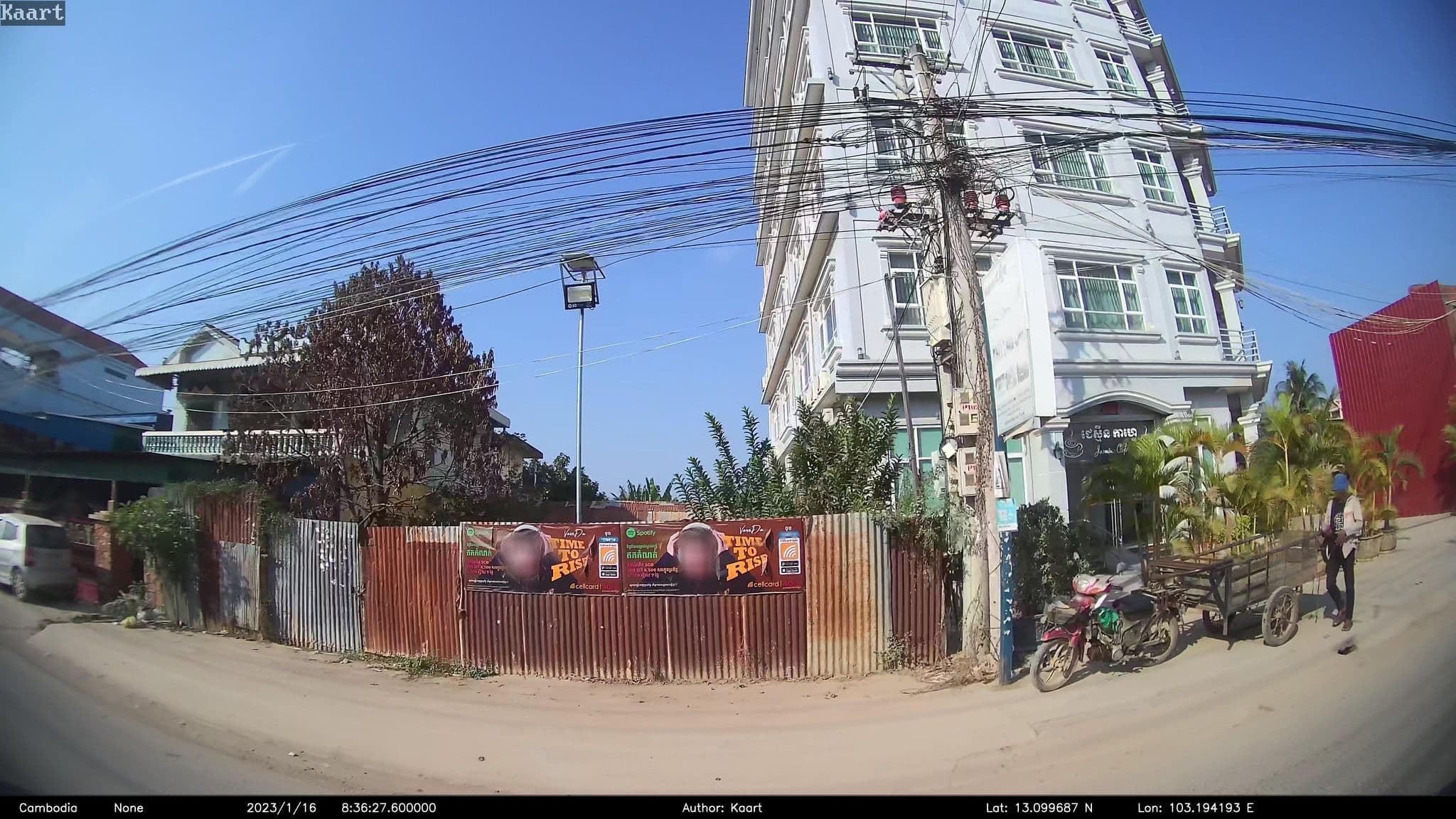 Street view near Jasmine Hotel, Battambang — © kaart_2 (CC BY-SA · Mapillary)