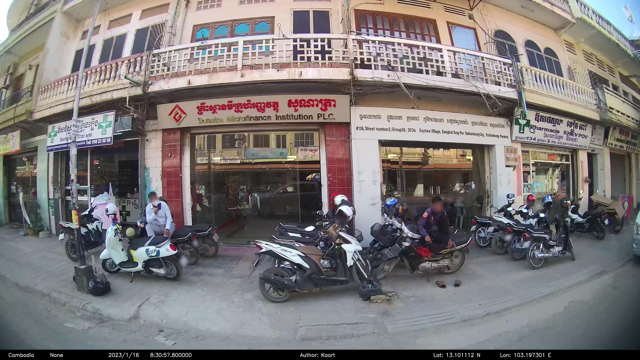 Street view near Paris Hotel, Battambang — © kaart_2 (CC BY-SA · Mapillary)