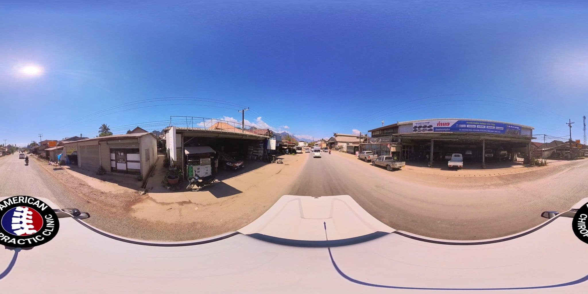 Street view near Saphaothong Guesthouse, Vang Vieng