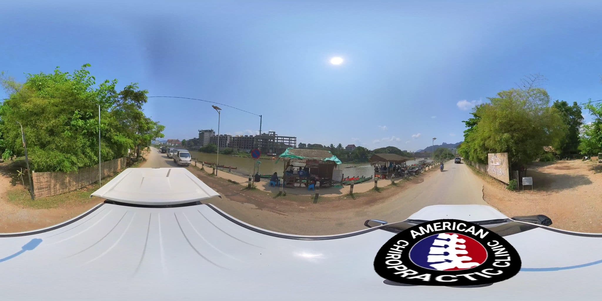 Street view near Molina Guesthouse Bungalow, Vang Vieng