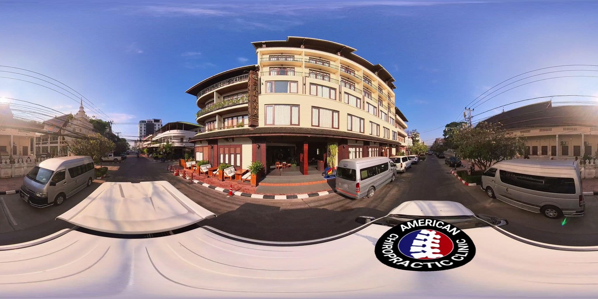 Street view near Salana Boutique Hotel, Vientiane — © DrLogan (CC BY-SA · Mapillary)