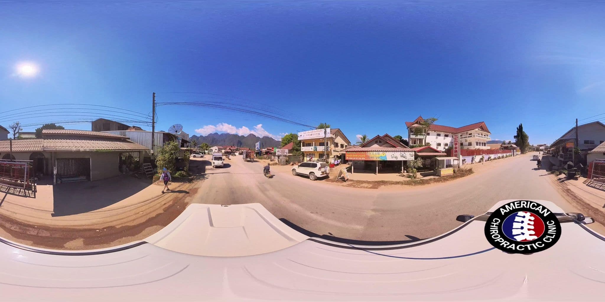 Street view near Phou Ng Kham Hotel, Vang Vieng