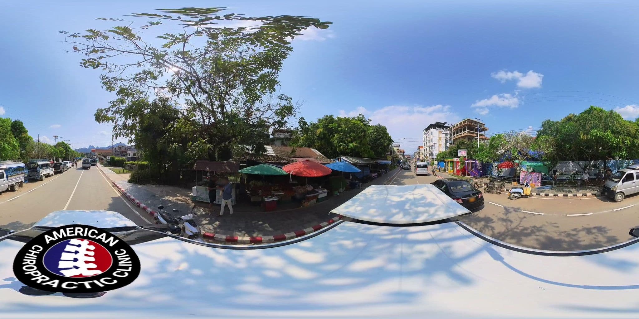 Street view near Inthira Hotel, Vang Vieng