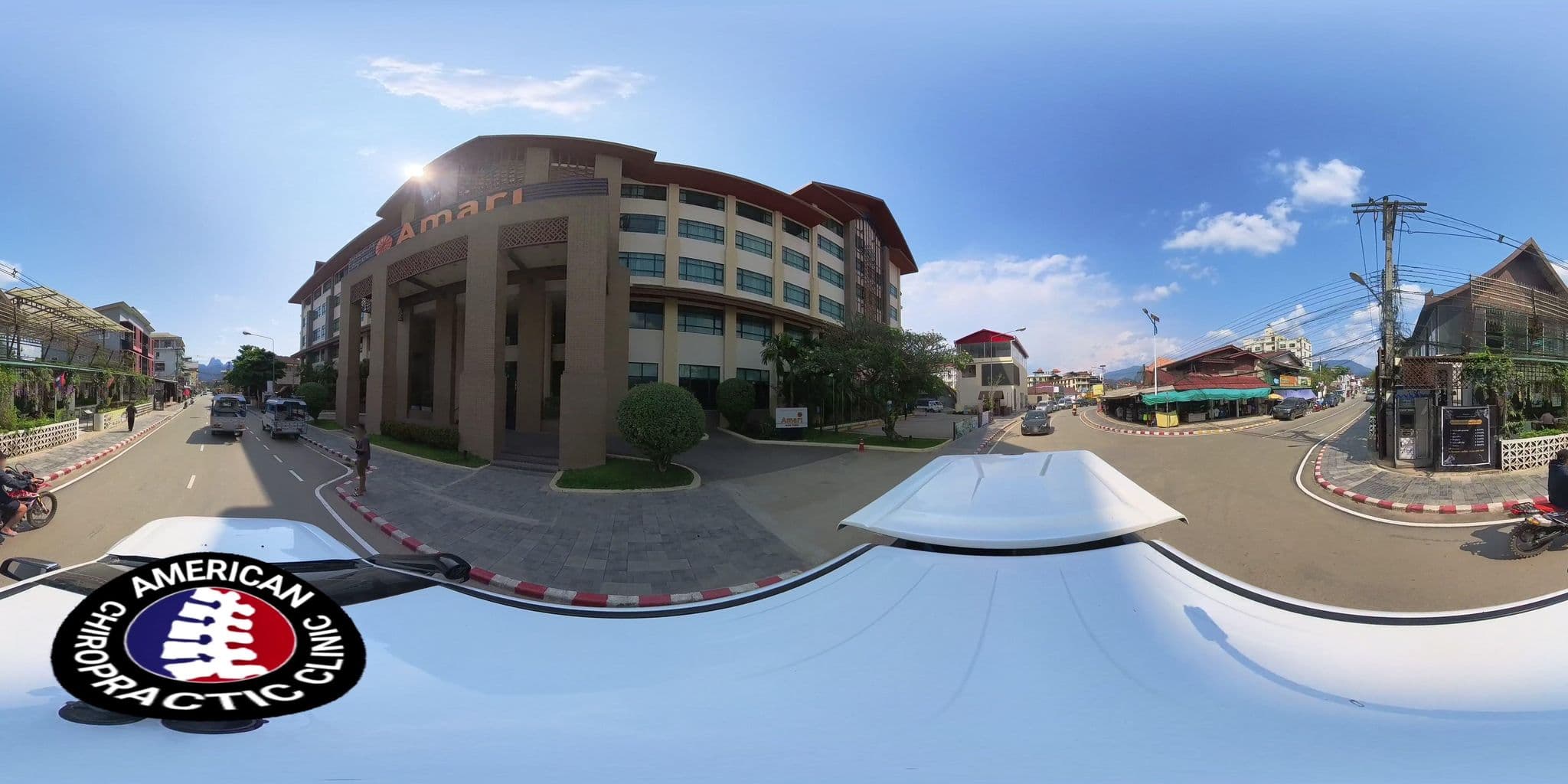 Street view near Phoubane Guesthouse, Vang Vieng — © DrLogan (CC BY-SA · Mapillary)