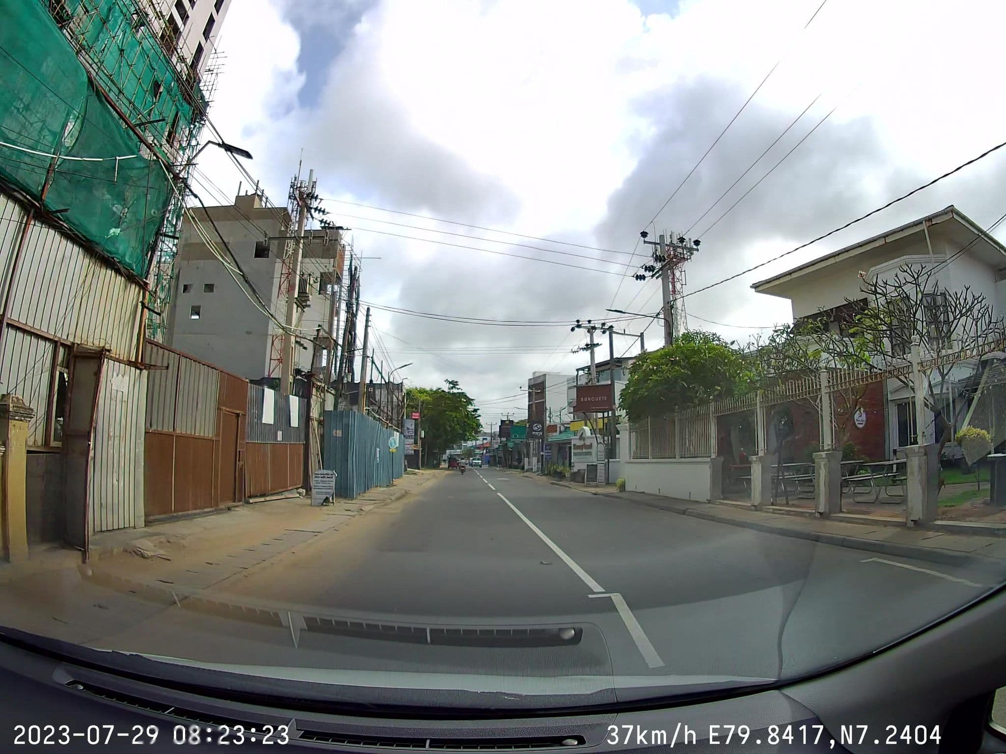 Street view near The Reef Beach Hotel, Negombo