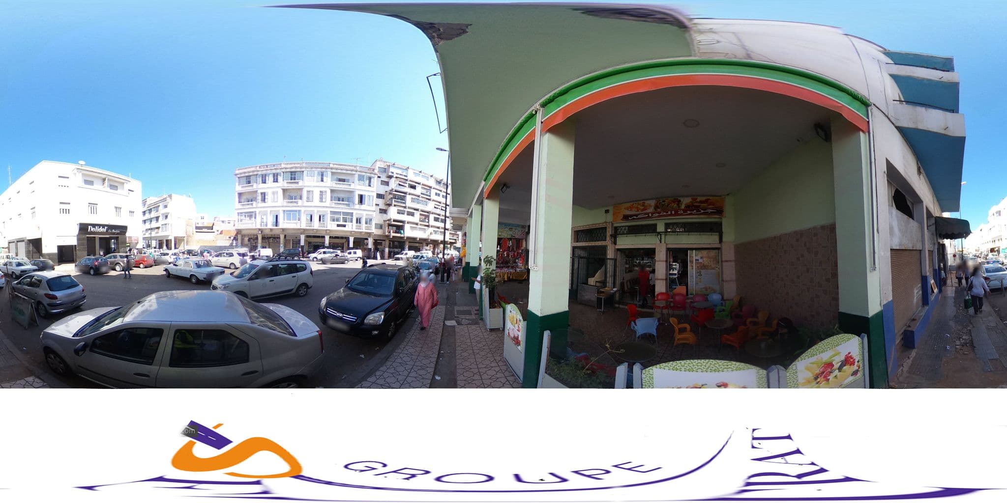 Street view near Hôtel Malak, Rabat — © setrat (CC BY-SA · Mapillary)