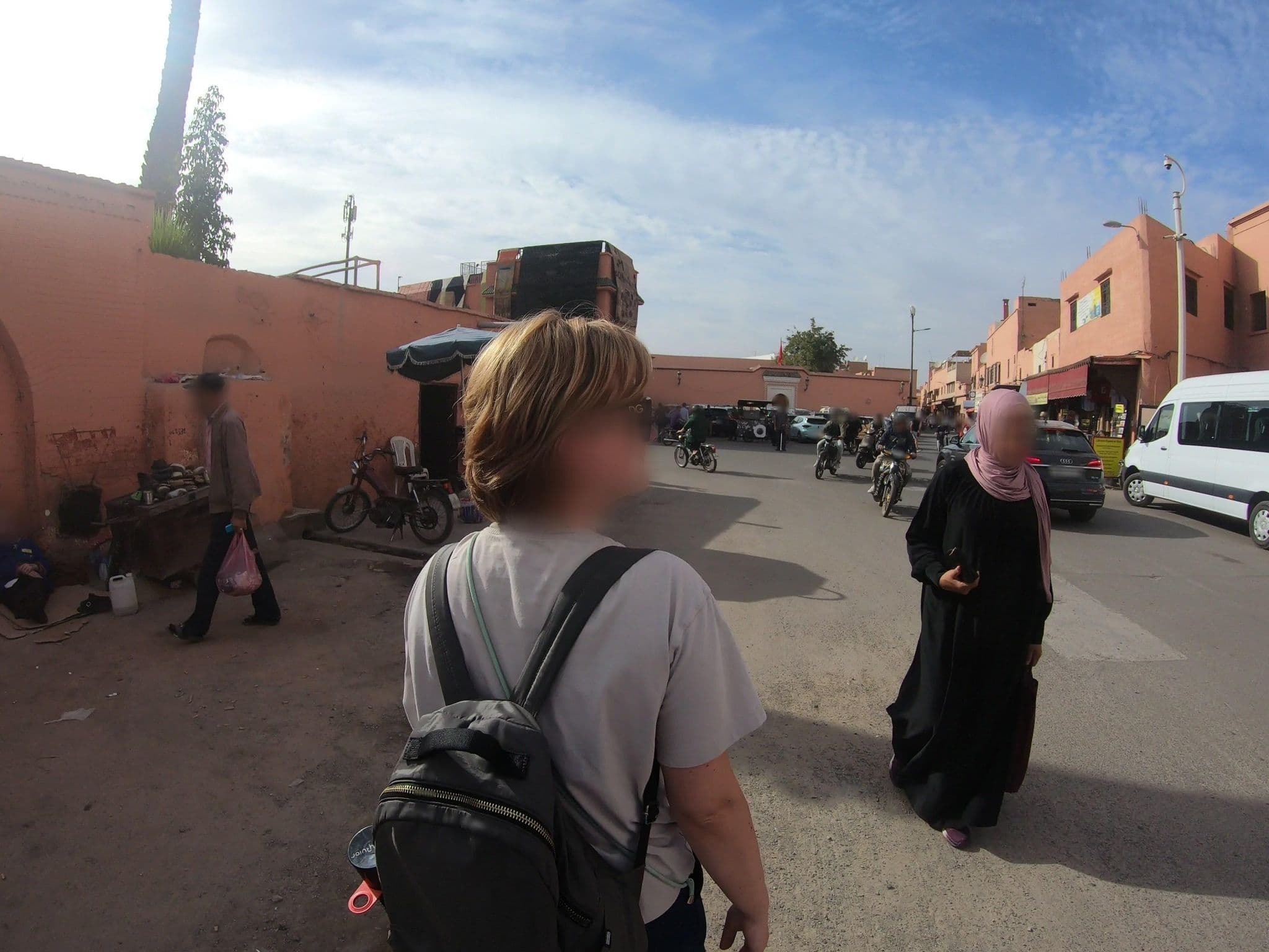 Street view near Riad The Ocher City, Marrakesh