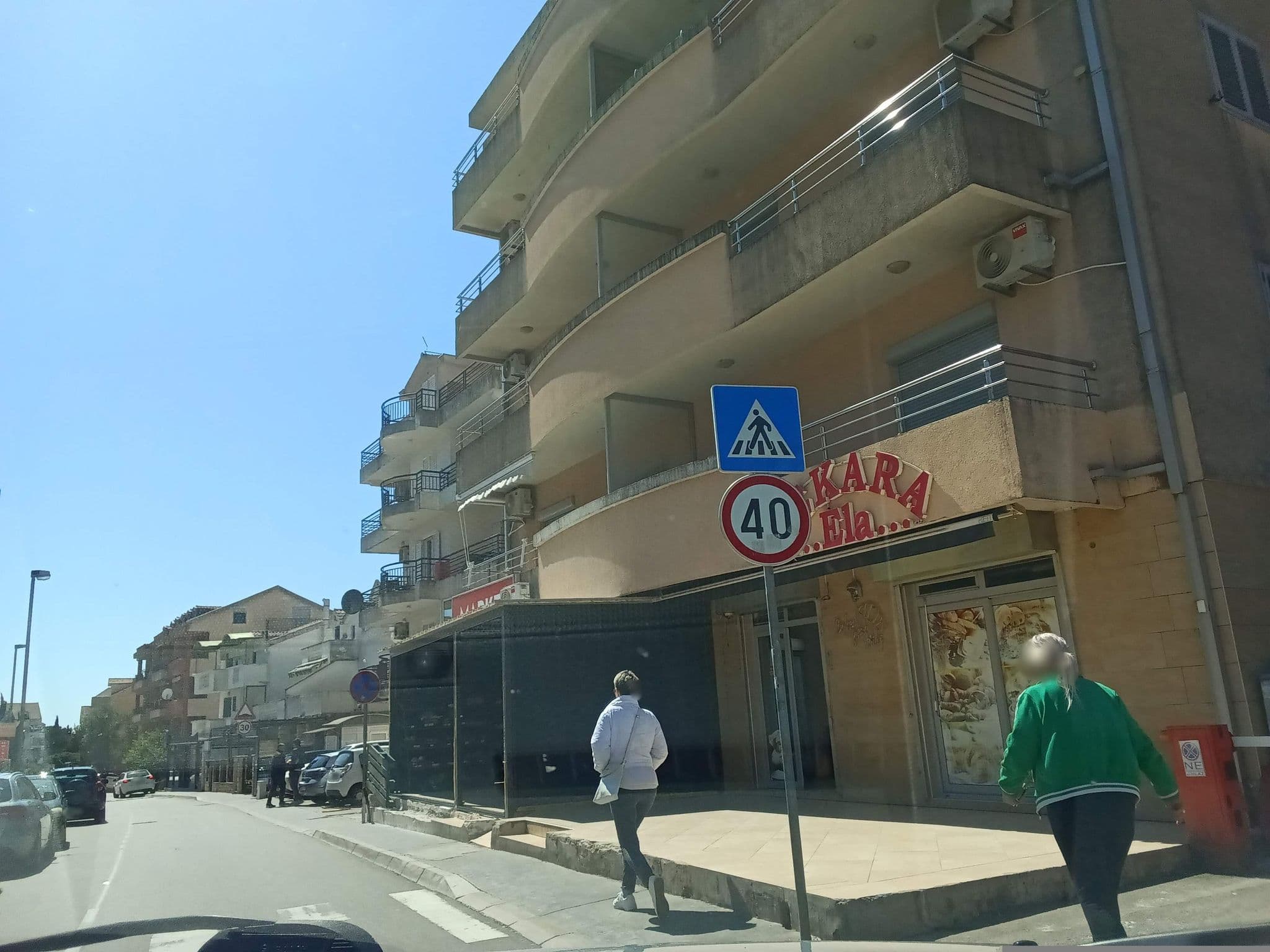 Street view near Jovana apartment, Budva
