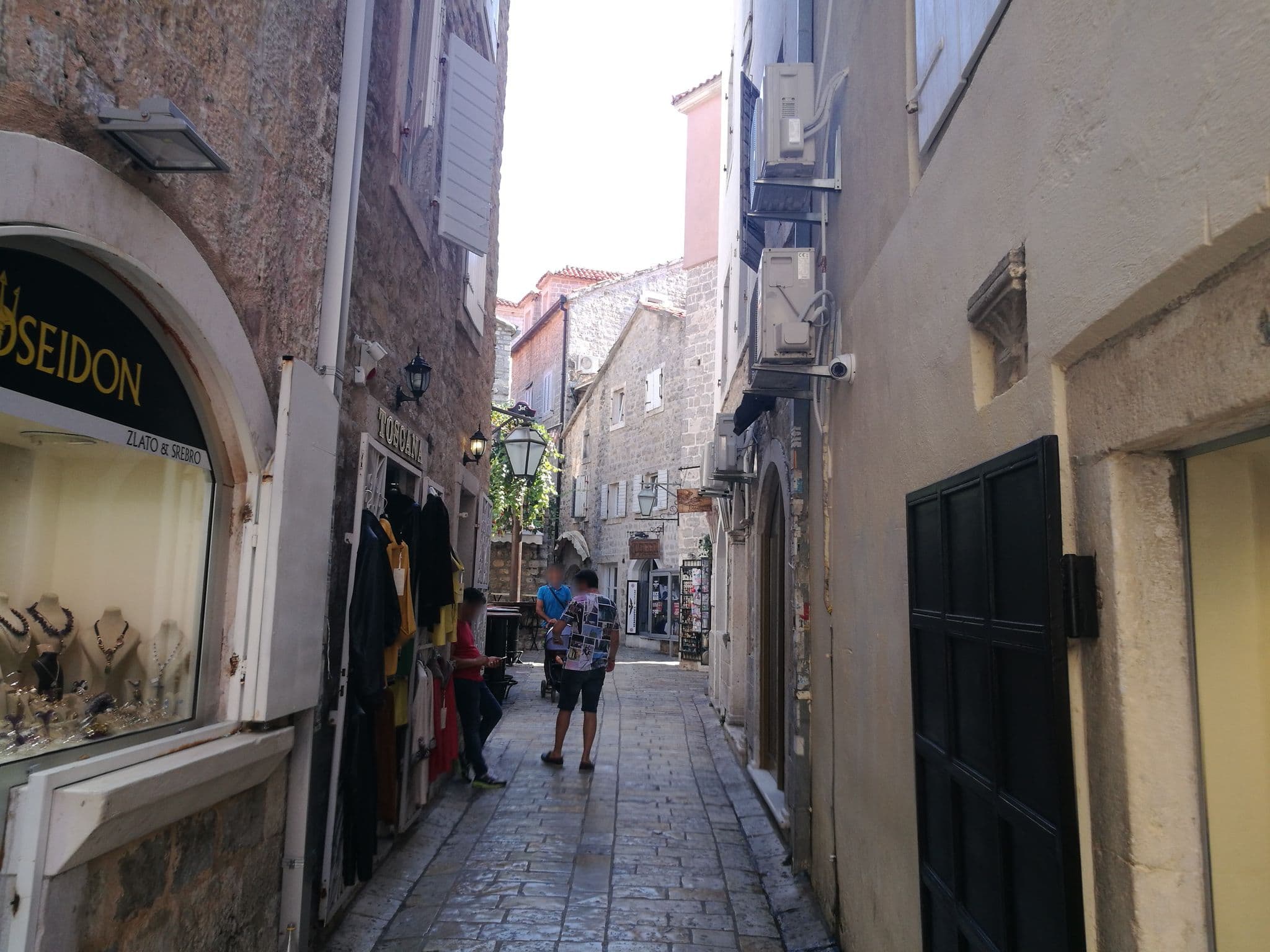 Street view near Freedom Hostel, Budva