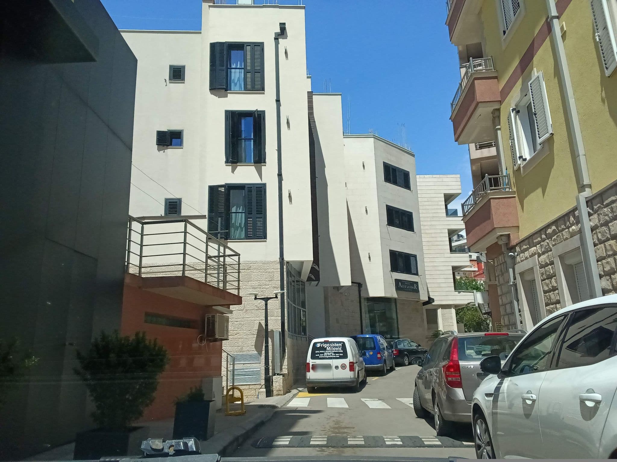 Street view near Shell boutique hotel, Budva