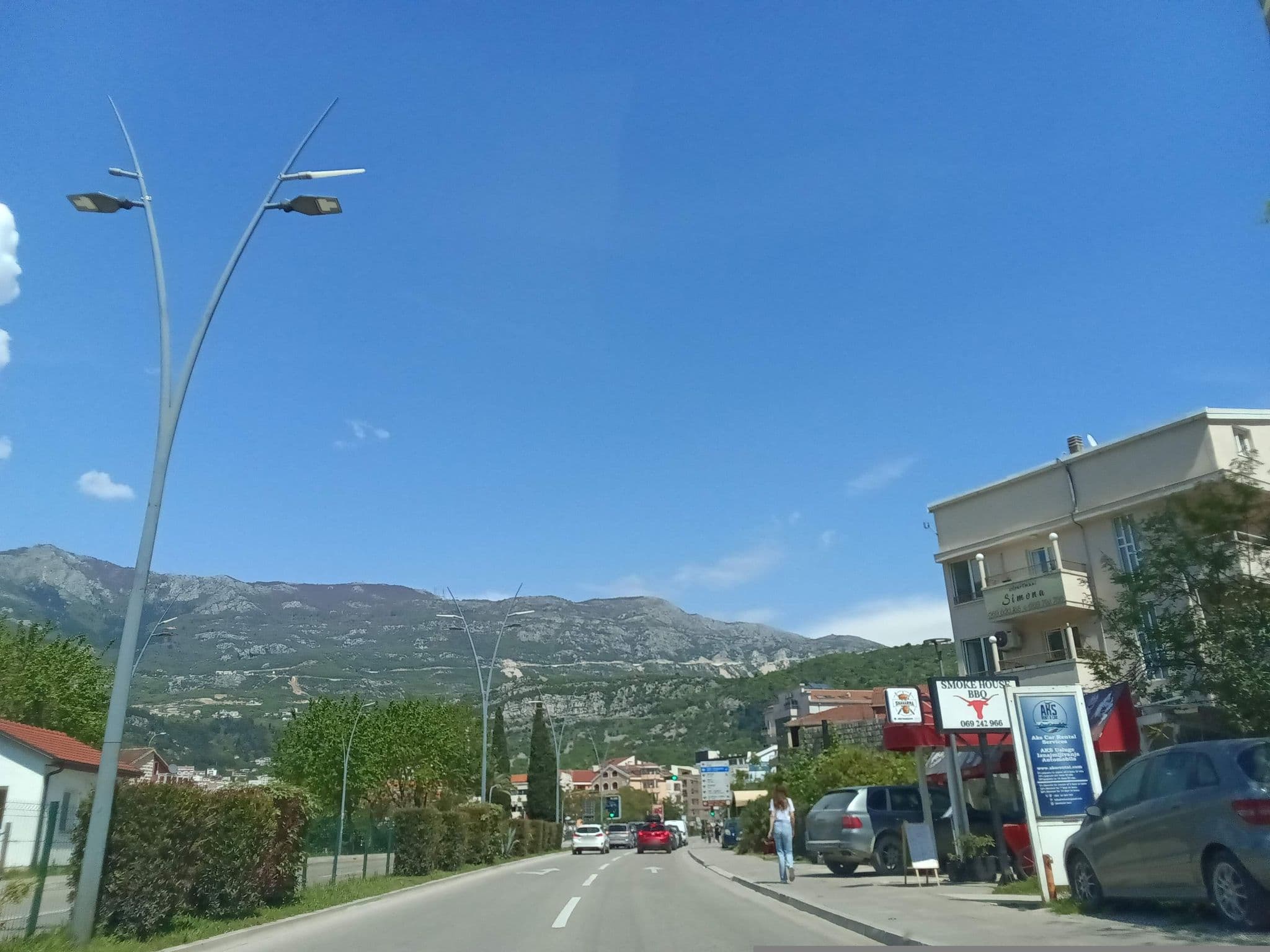 Street view near Vila Simona Lux, Budva