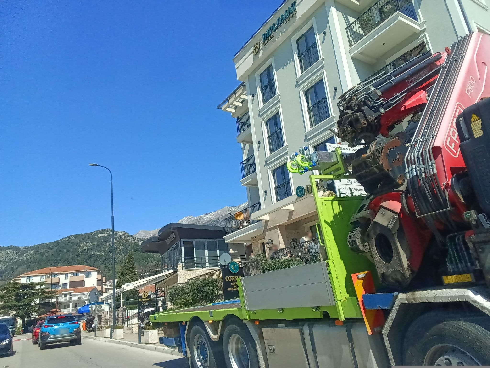 Street view near Diplomat, Budva