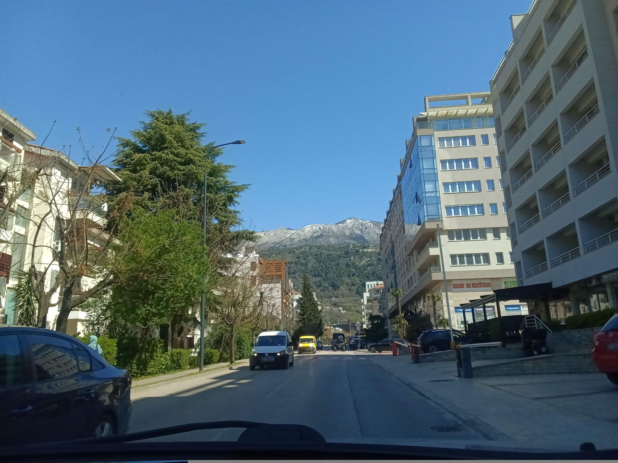 Street view near Adriatik Lux, Budva