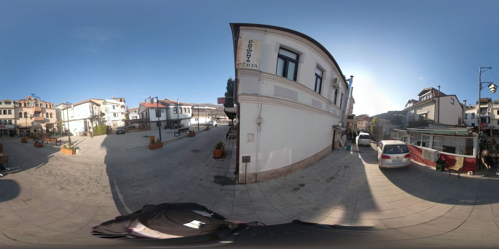Street view near Villa De Lago, Ohrid — © akyrkou (CC BY-SA · Mapillary)